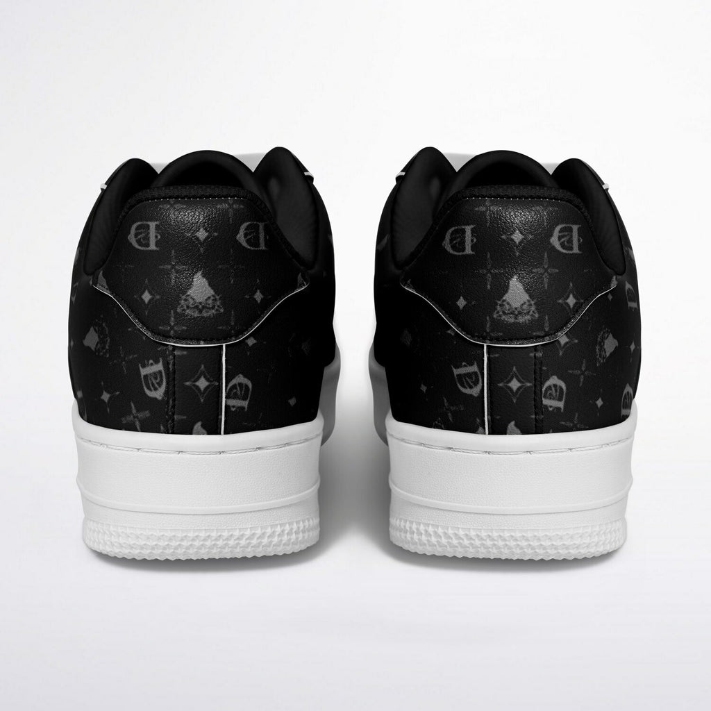 Bandito Panther Custom Monogram Print Core Low Shoes AOP