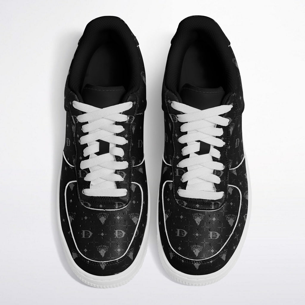 Bandito Panther Custom Monogram Print Core Low Shoes AOP
