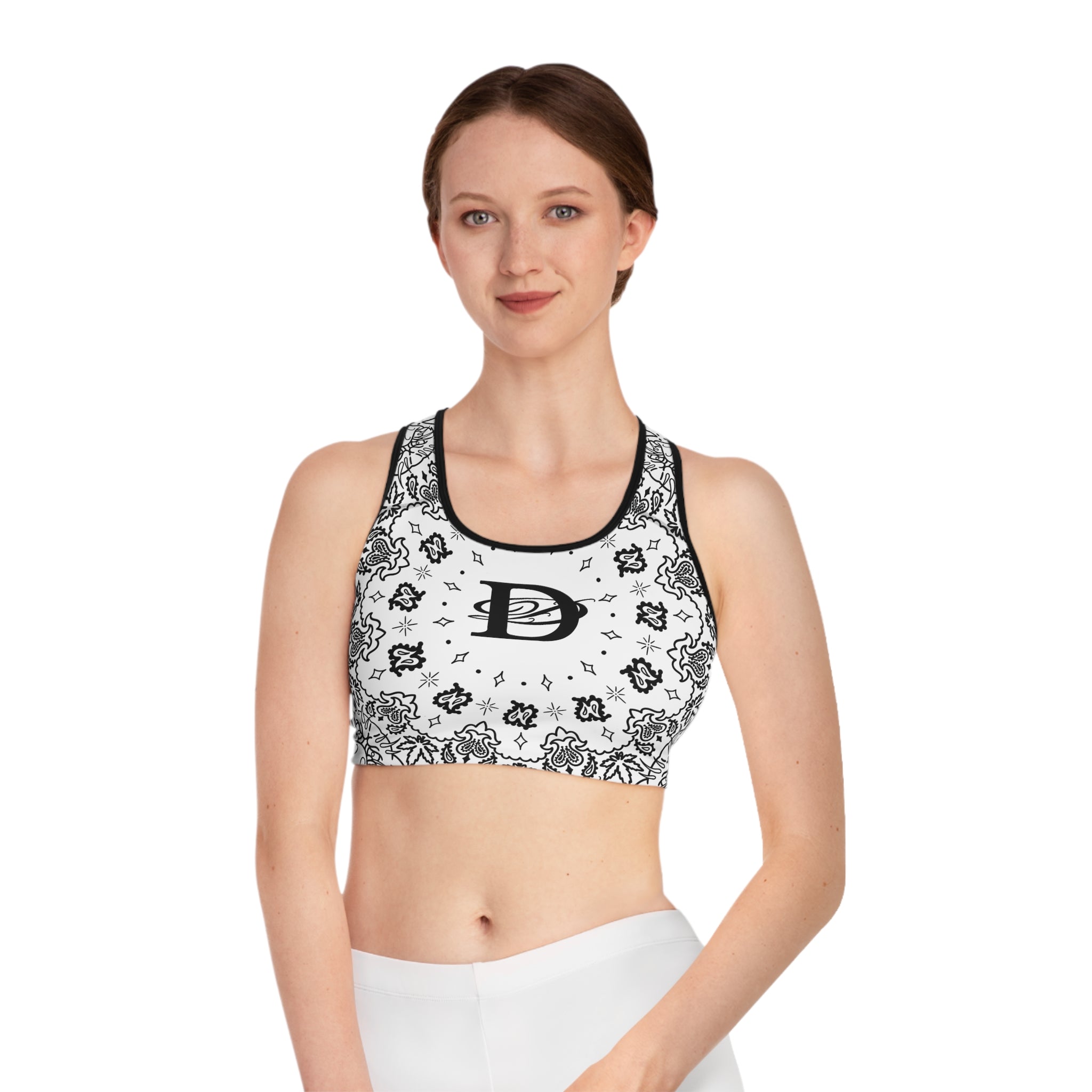 DD Custom Bandanna Print Sports Bra