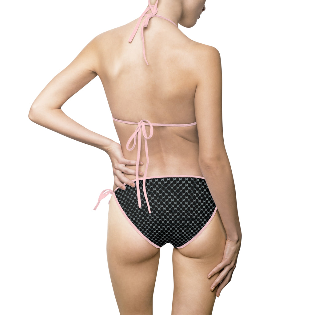 DD Monogram Womens's Bikini Swimsuit AOP