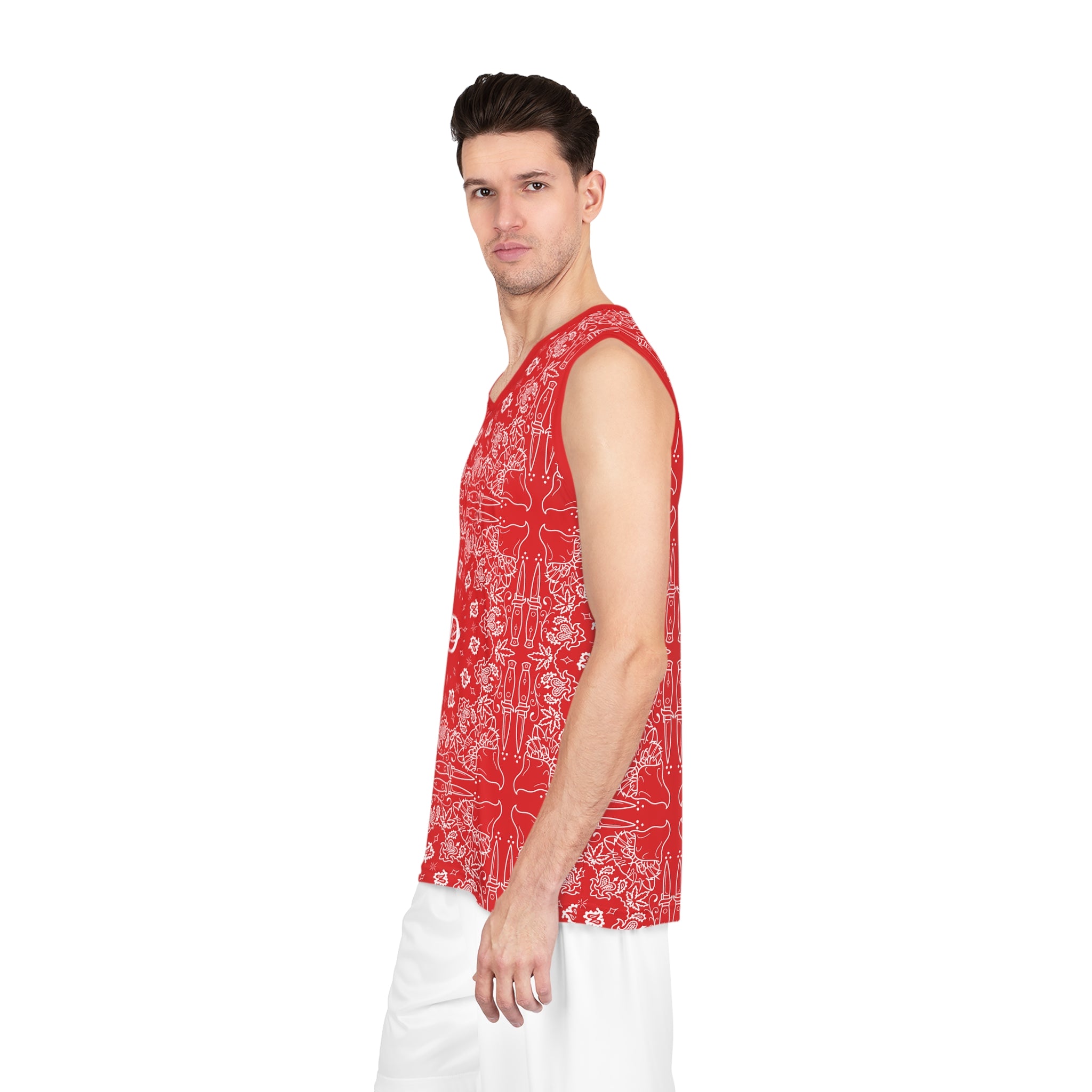 DD Custom Bandana Print Basketball Jersey AOP