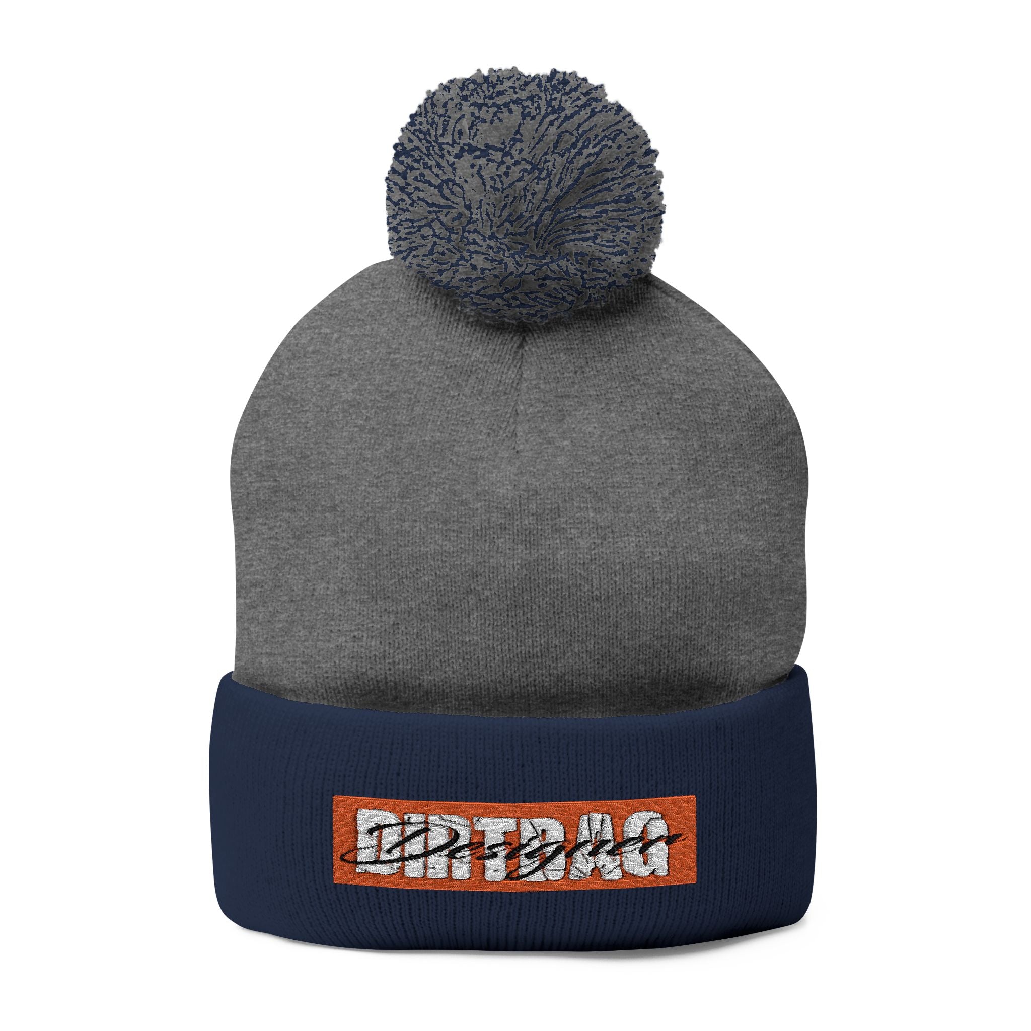 DD Box Logo Embroidered Pom-Pom Knit Beanie