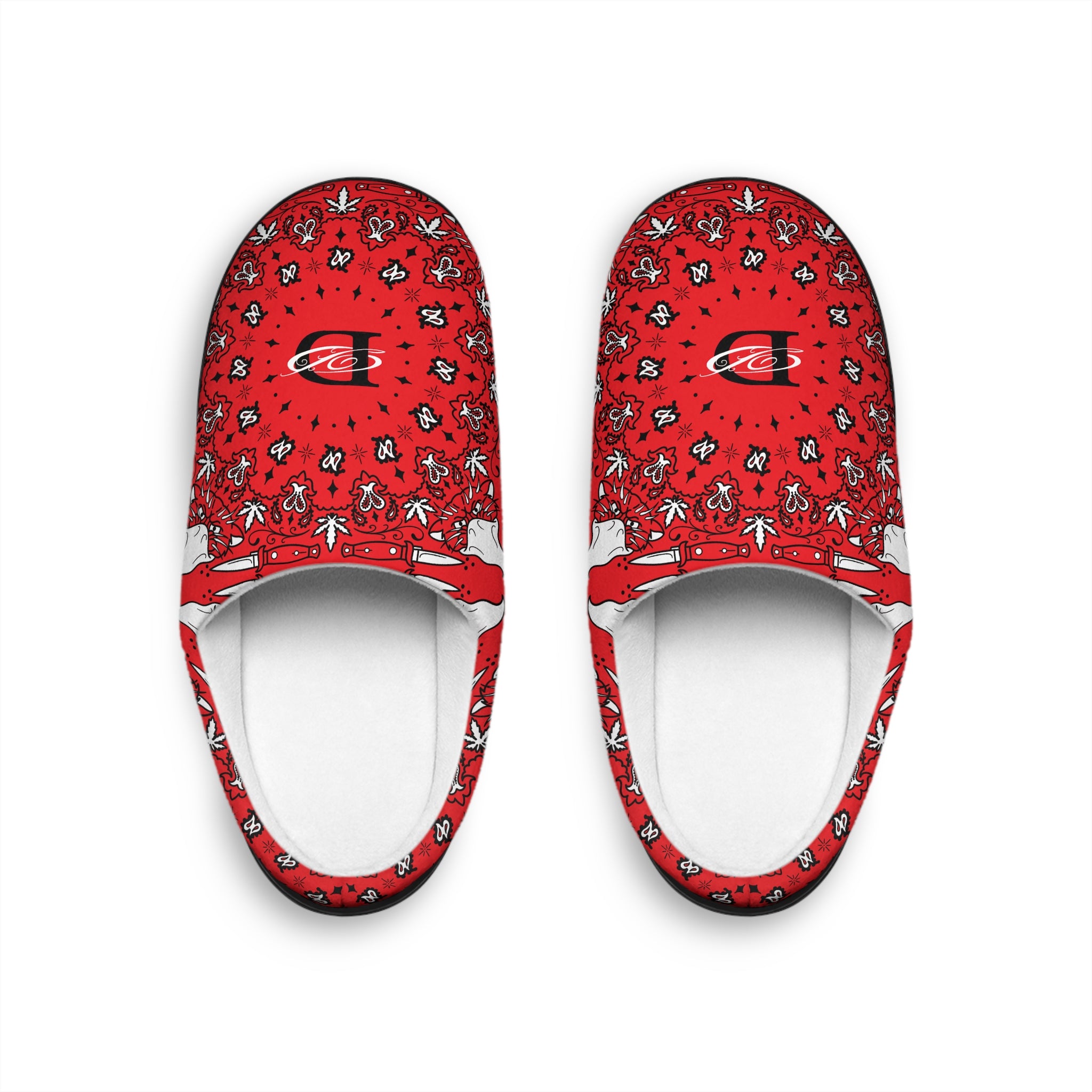 DD Custom Bandana Print Indoor Slippers AOP