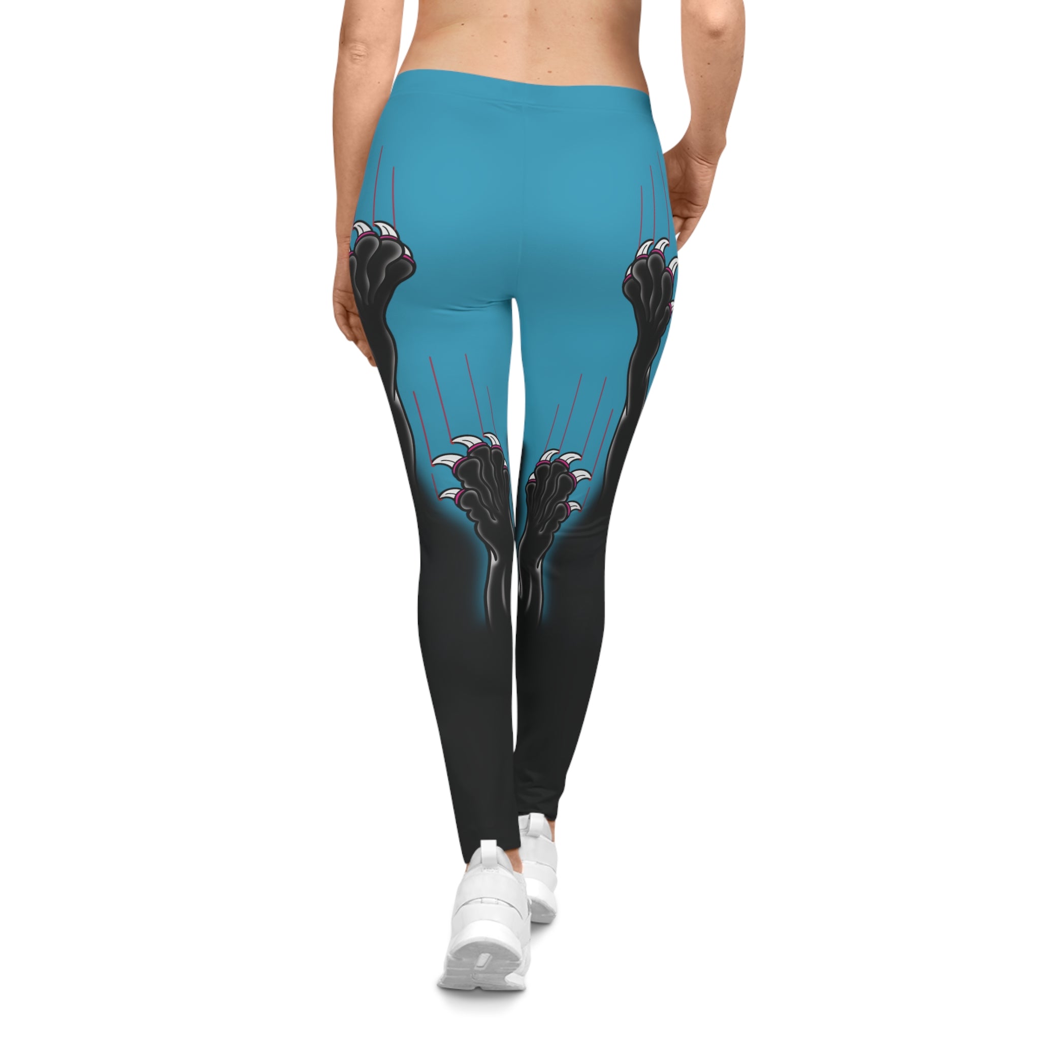 Clawing Panther Paws Print Casual Yoga Leggings (AOP)