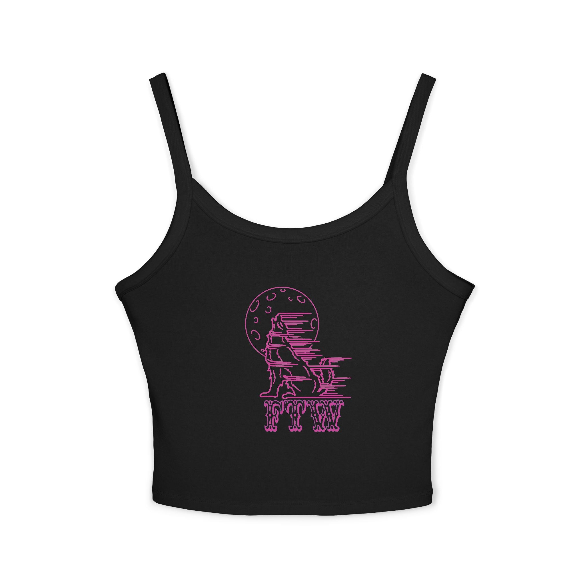 "Stay Hungry" Wolf Head Spaghetti Strap Tank Top