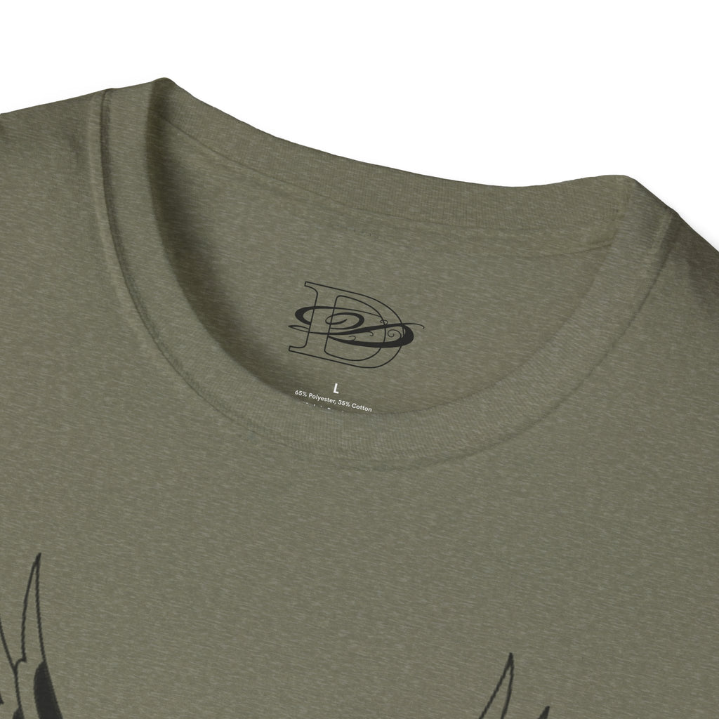 Skating Eagle Grinding on Colfax Unisex Softstyle T-Shirt