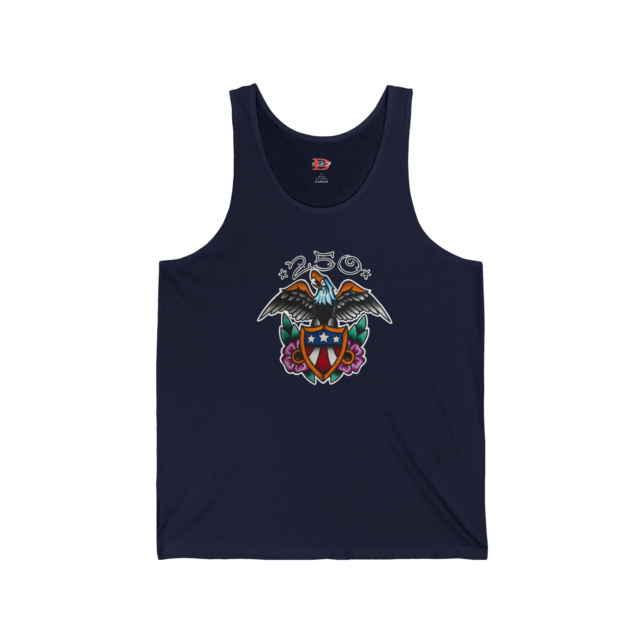 250th Anniversary Eagle w/Flag Shield Mens Tank Top