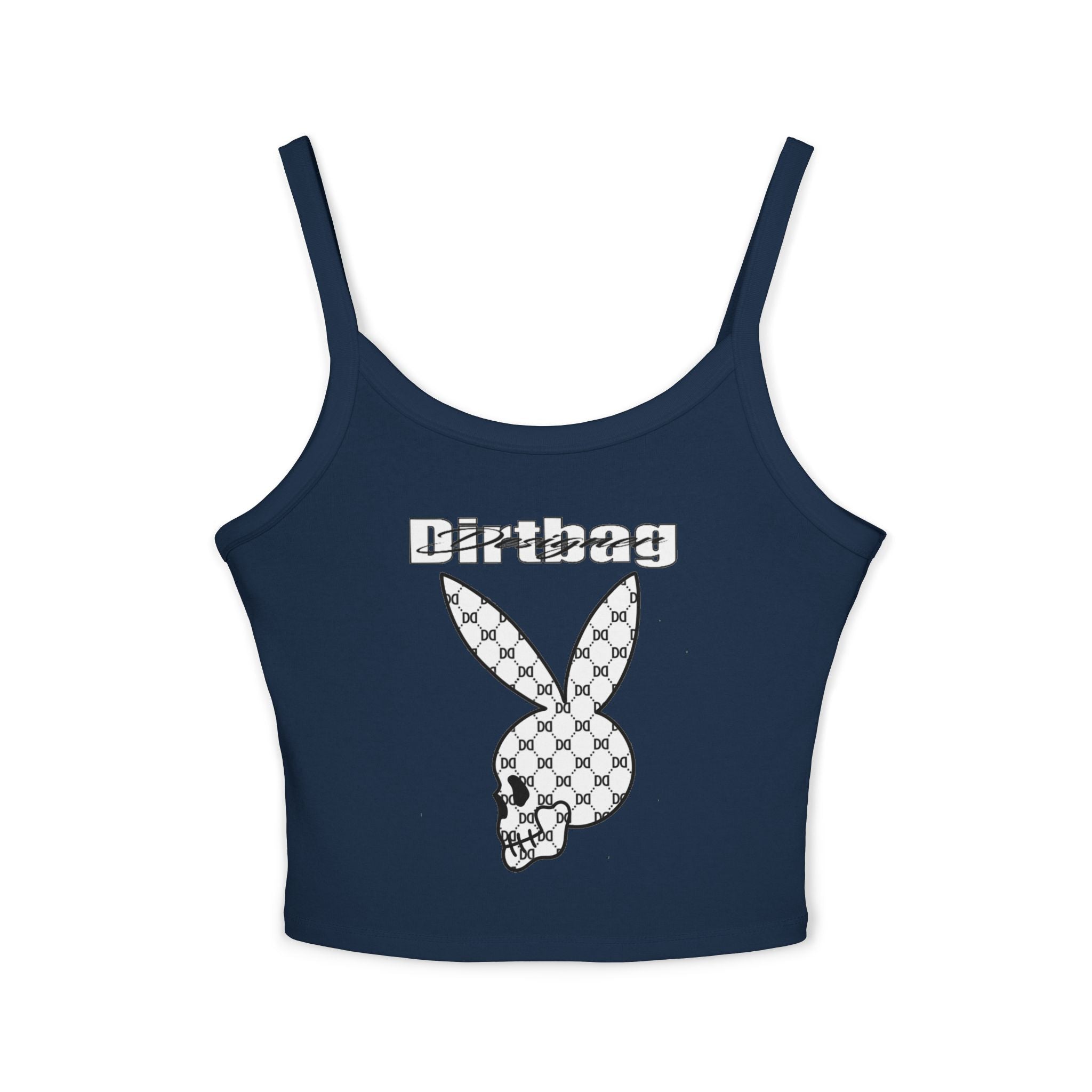 DD Monogram Bunny Skull Design Women's Spaghetti Strap Tank Top