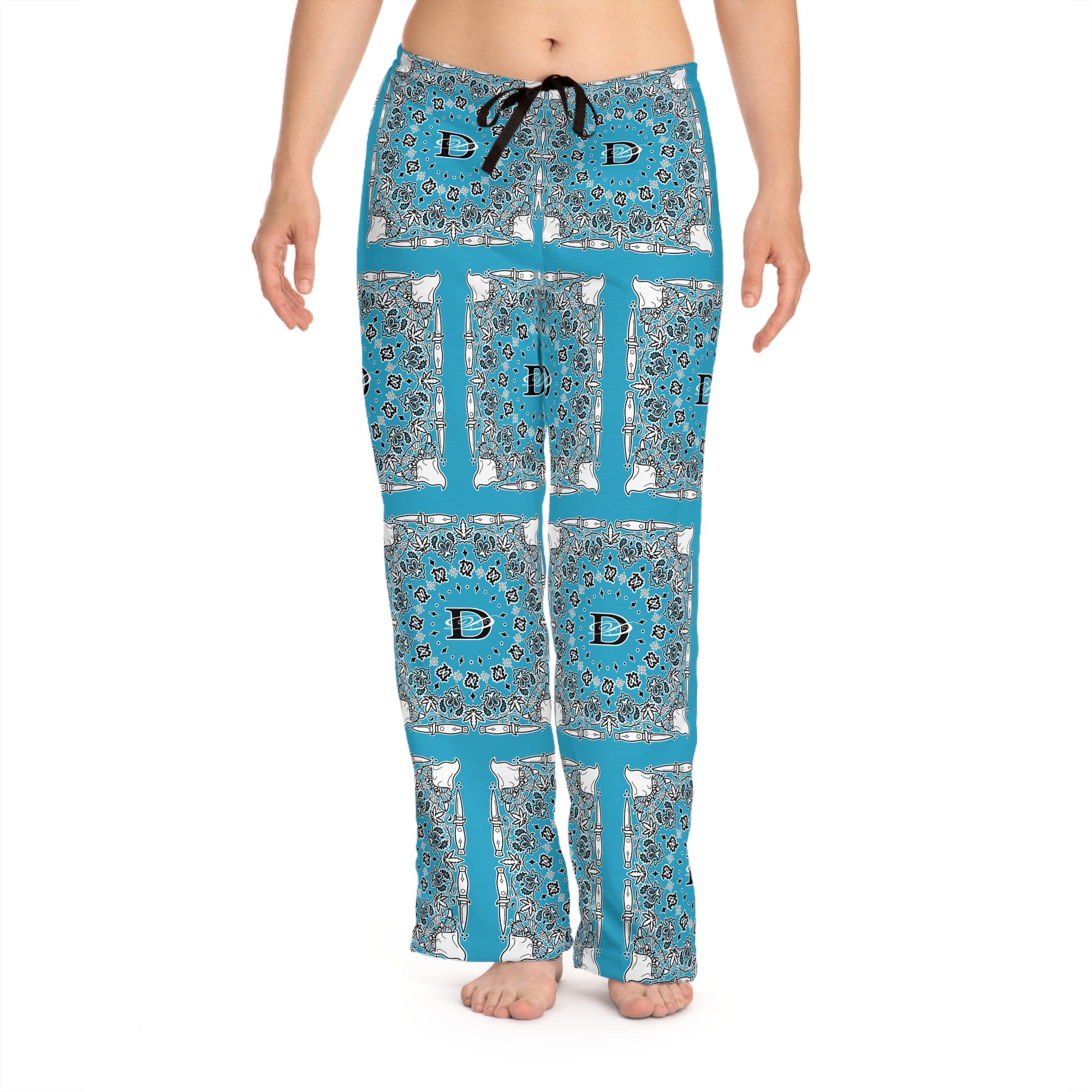 DD Custom Bandana Print Women's Pajama Pants AOP