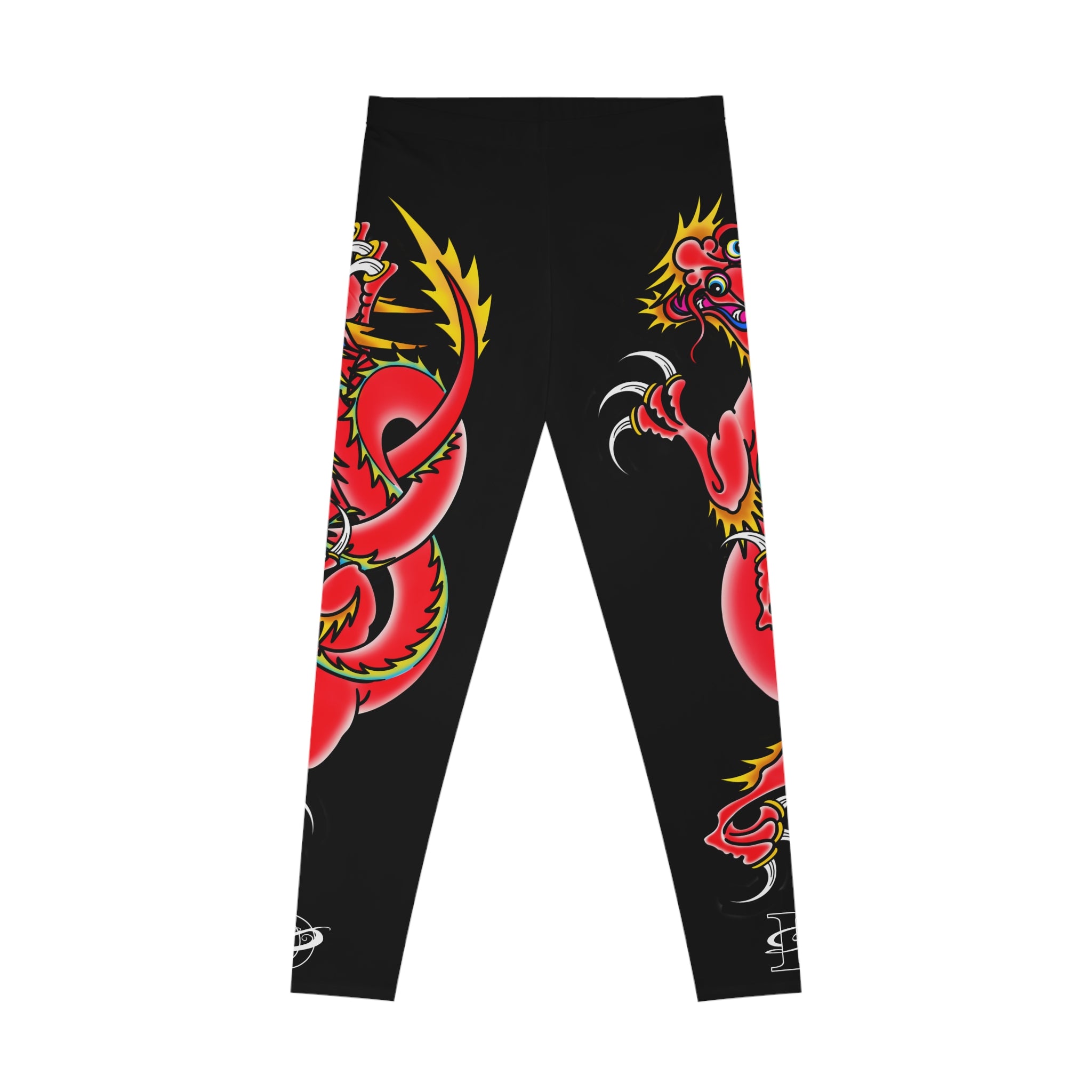 Custom Dragon Print Stretchy Leggings AOP