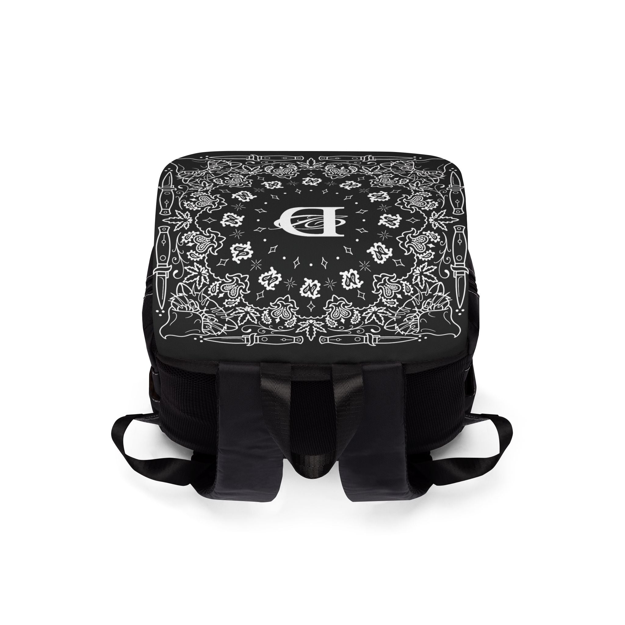DD Custom Bandana Print Unisex Casual Shoulder Backpack
