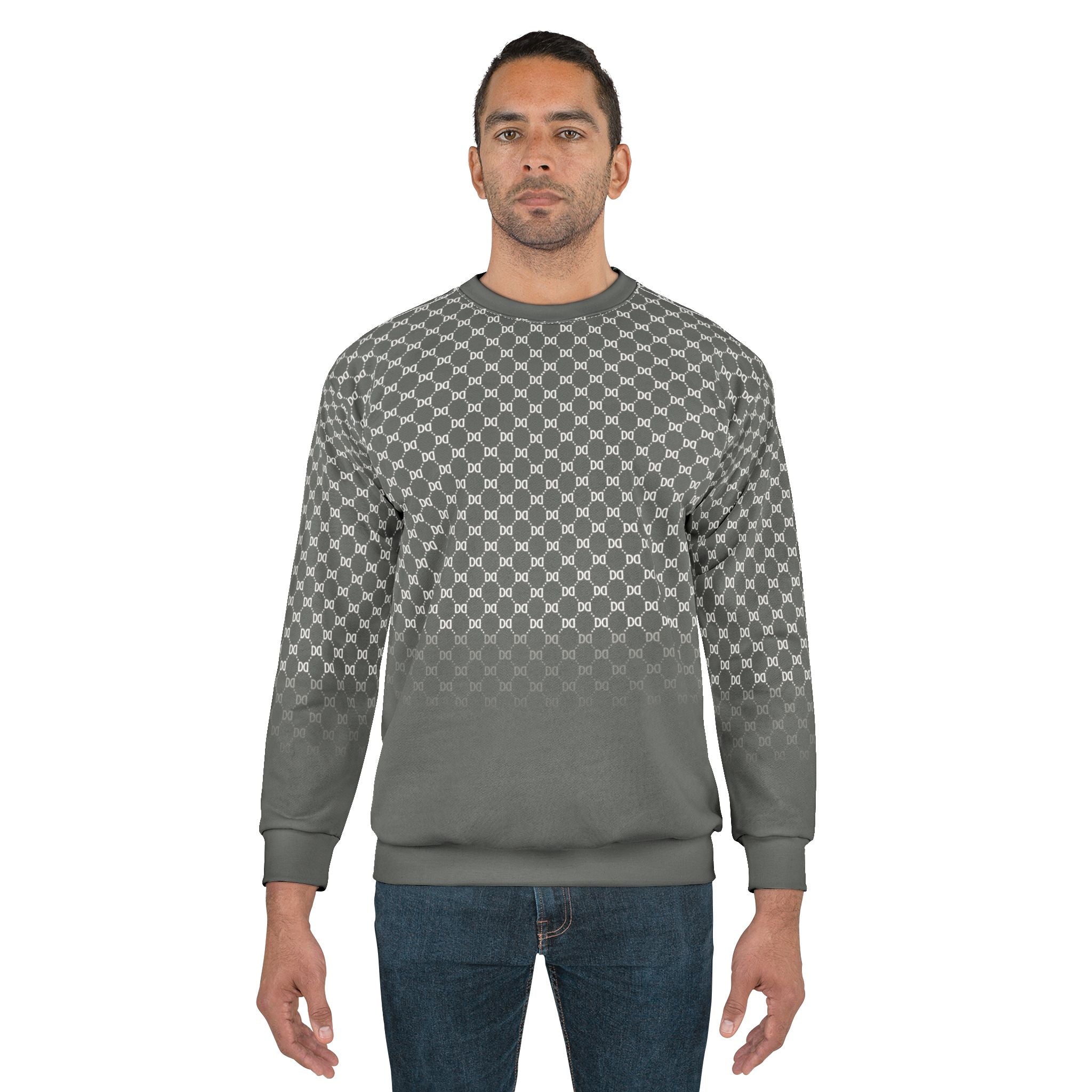 DD Fading Custom Monogram Pattern Unisex Sweatshirt AOP
