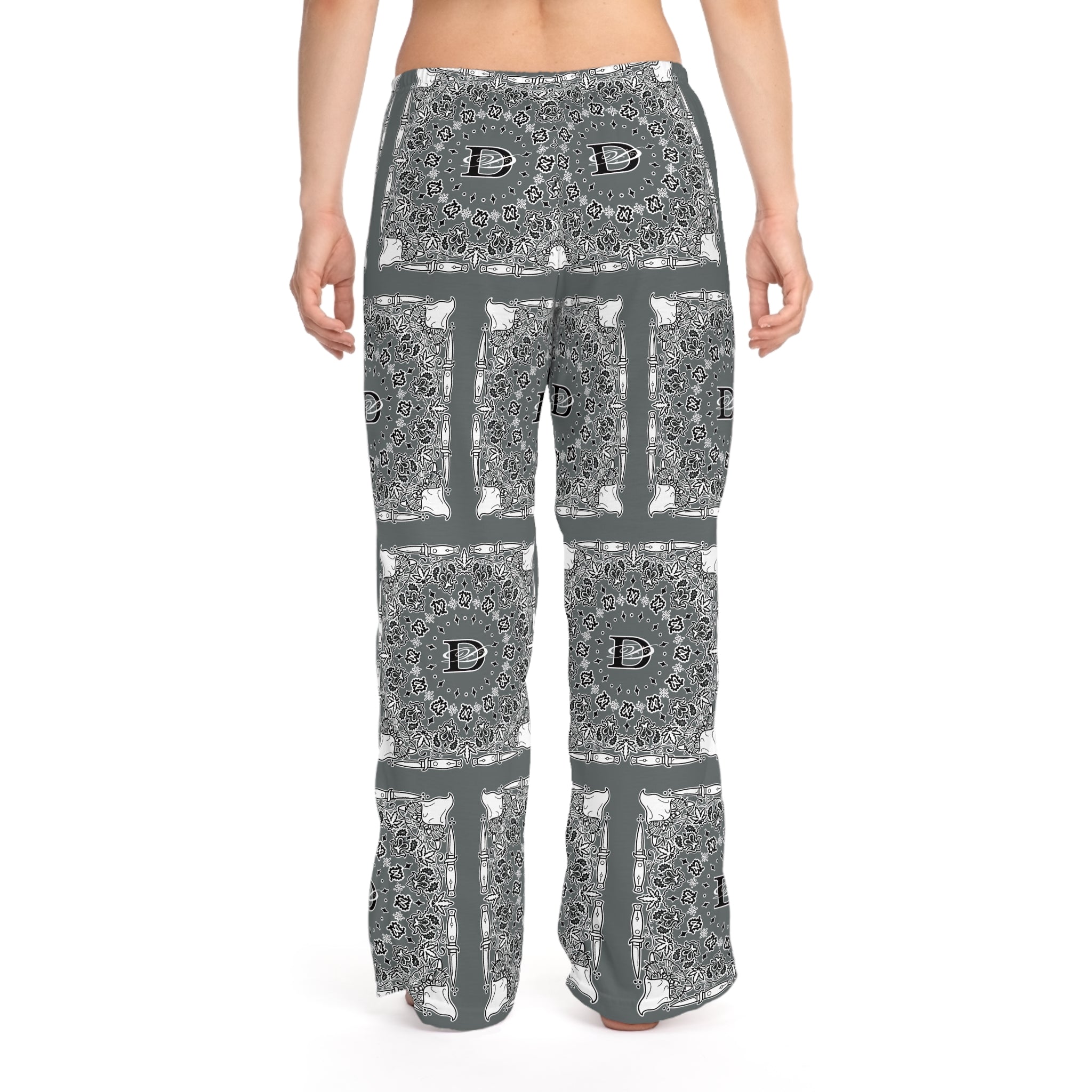 DD Custom Bandana Print Women's Pajama Pants AOP