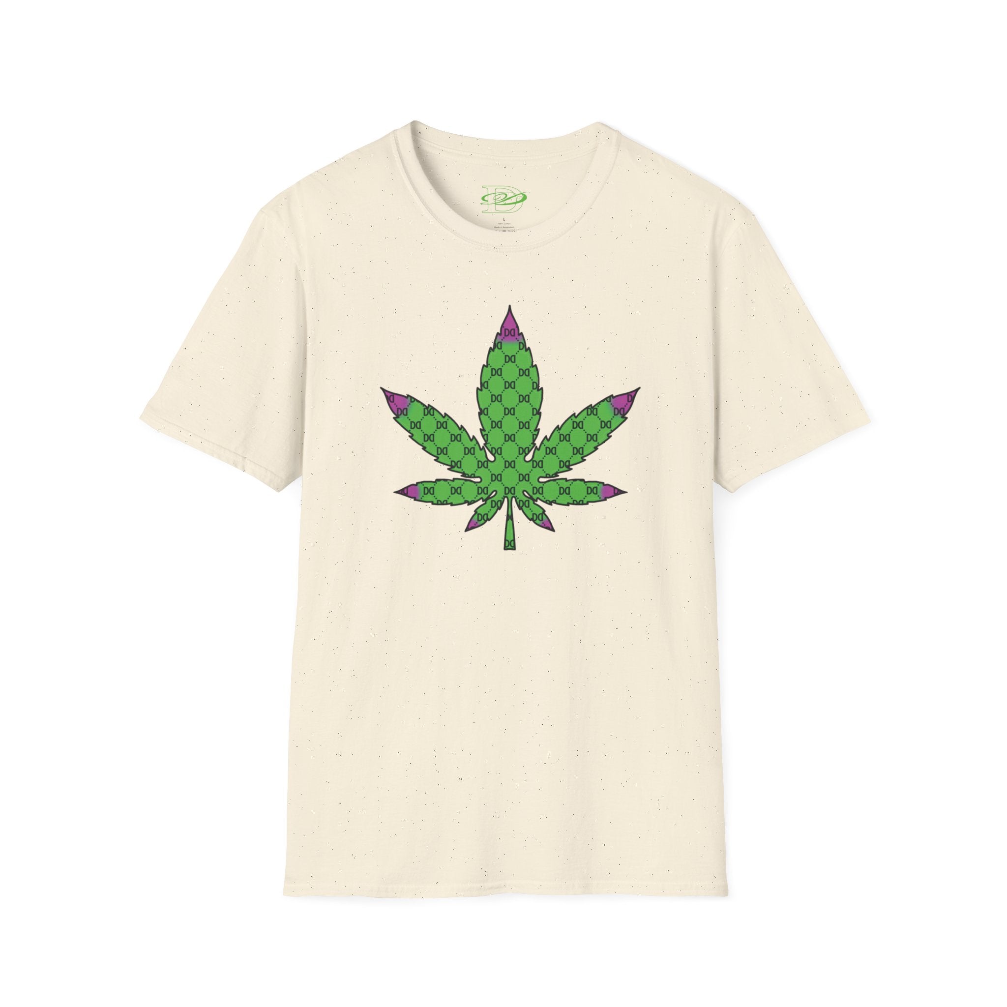 Cannabis Leaf w/the DD Monogram Unisex Softstyle T-Shirt