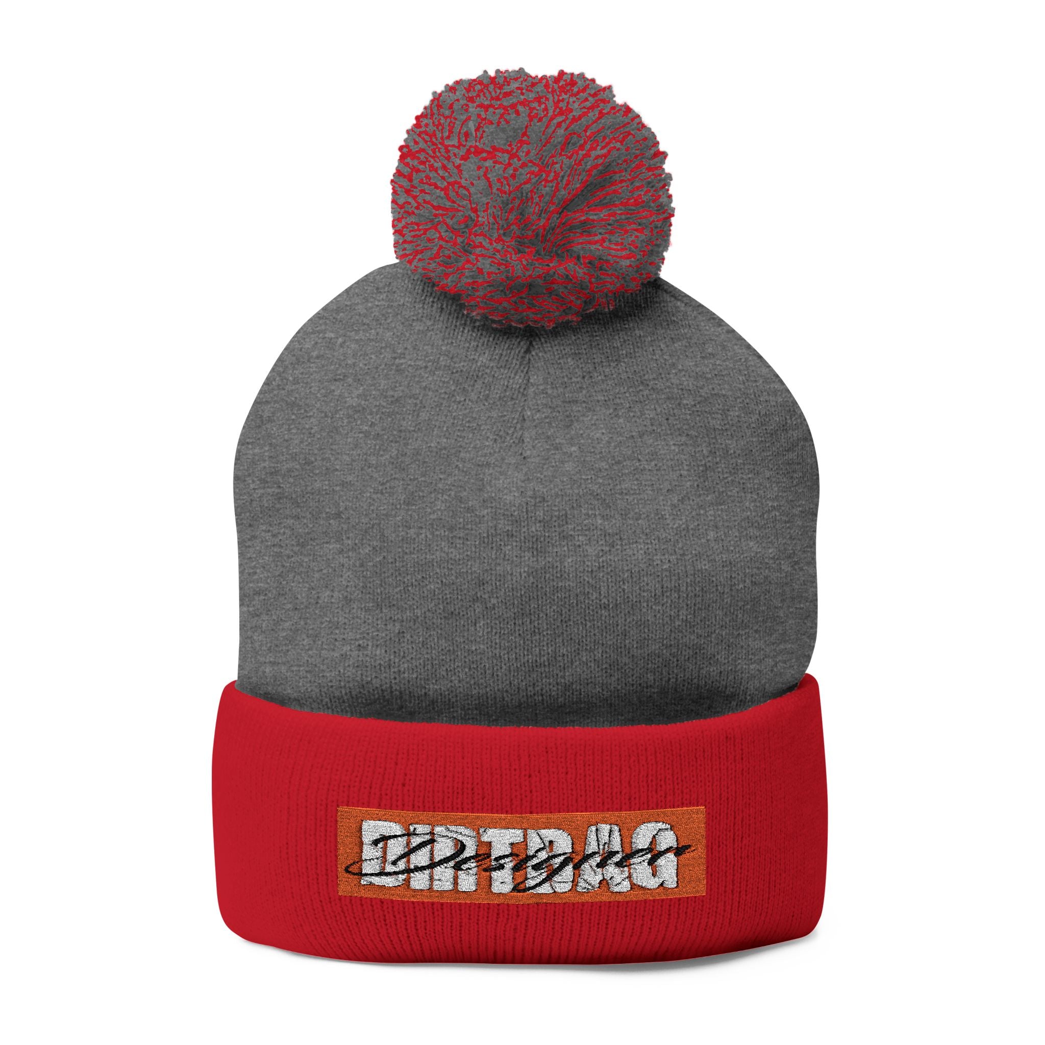 DD Box Logo Embroidered Pom-Pom Knit Beanie