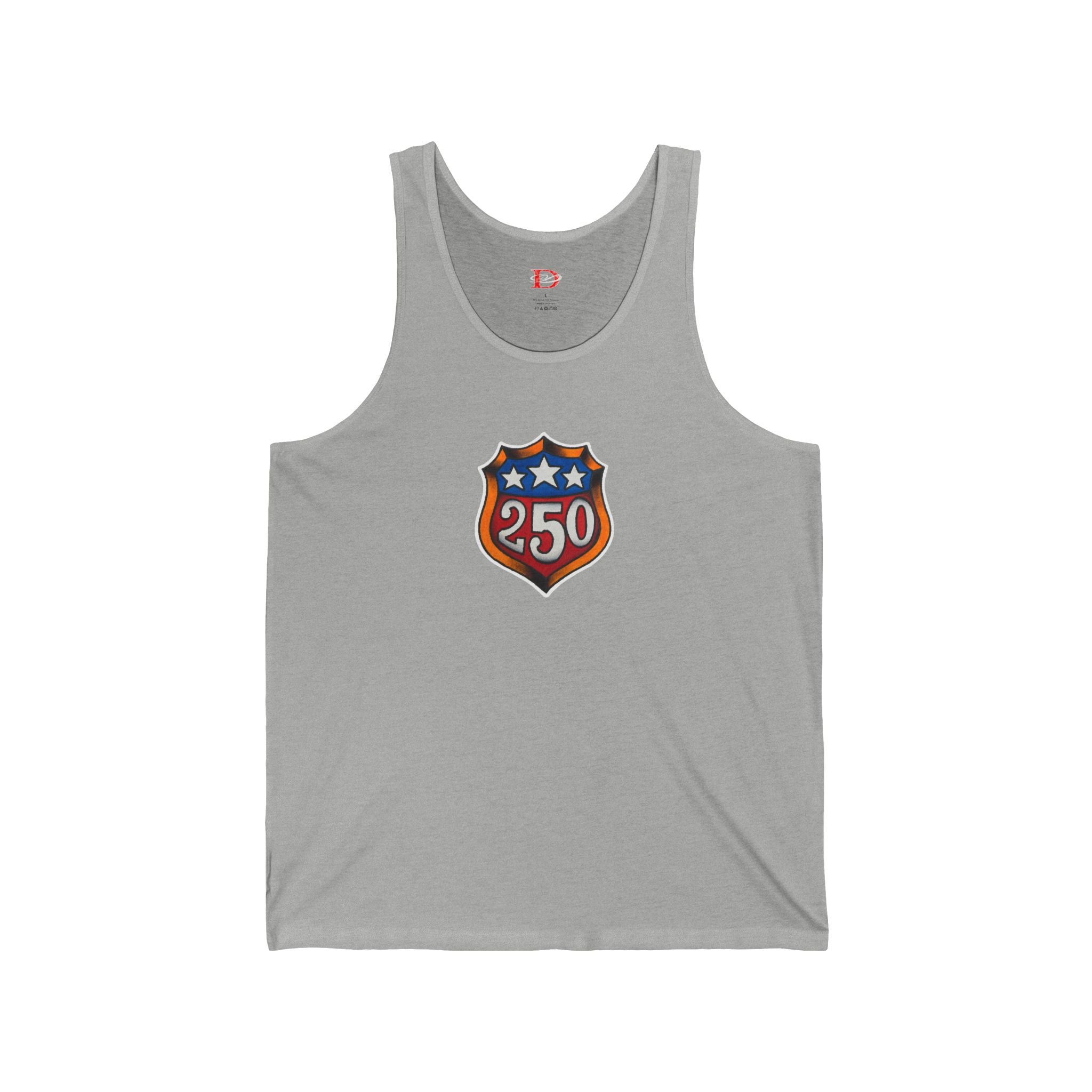 250th Anniversary Shield Tattoo Design Mens Tank Top