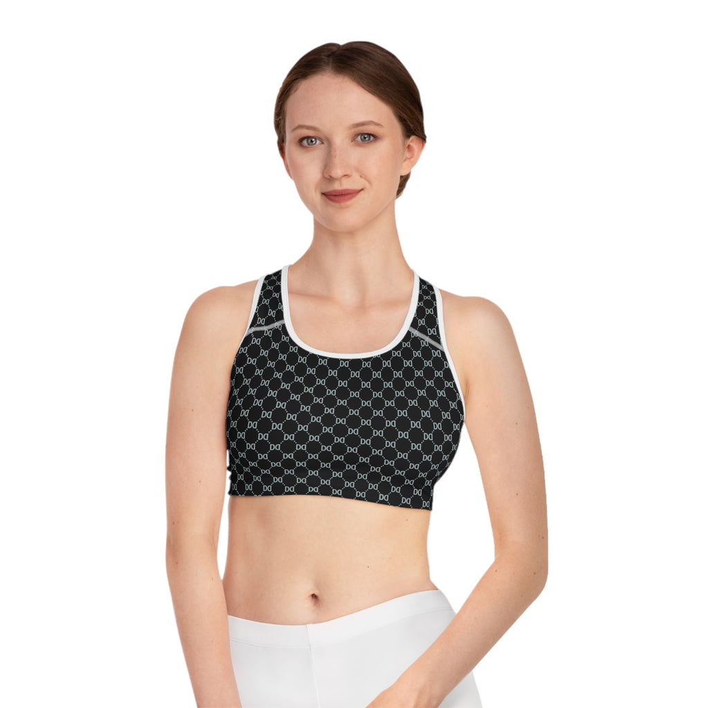 DD Monogram Pattern Sports Bra AOP
