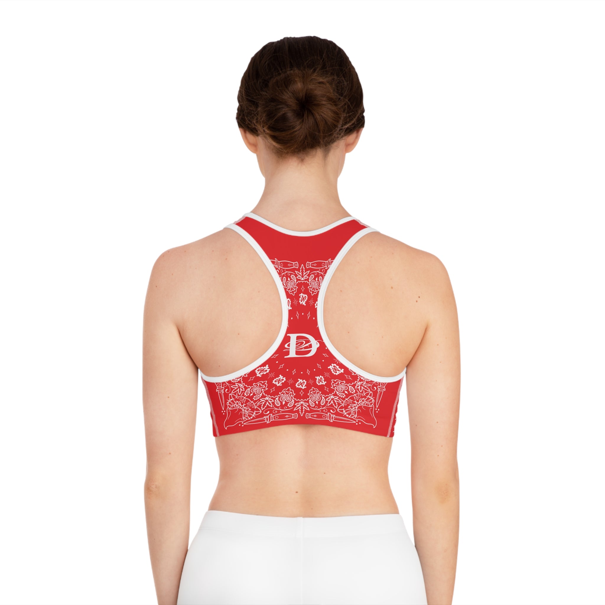 DD Custom Bandana Print  Sports Bra AOP