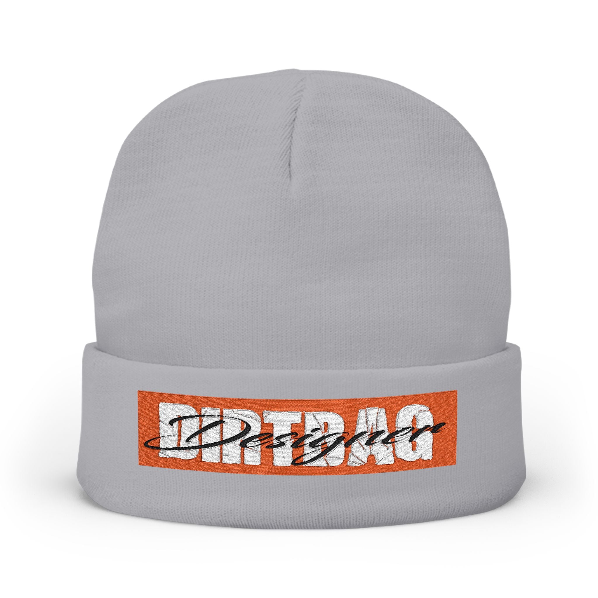 DD Box Logo Embroidered Cuffed Knit Beanie