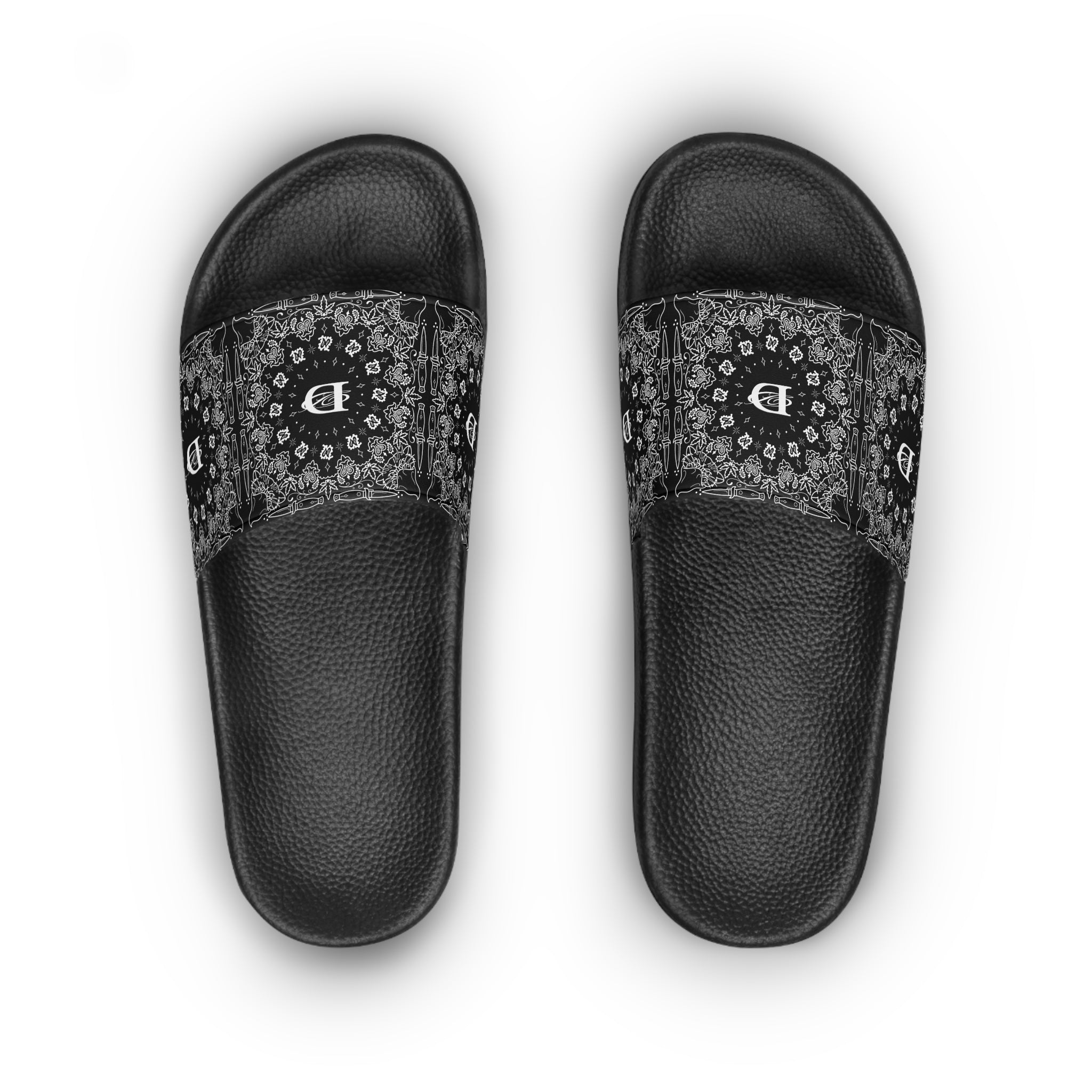 DD Custom Bandana Print  Women's Slide Sandals