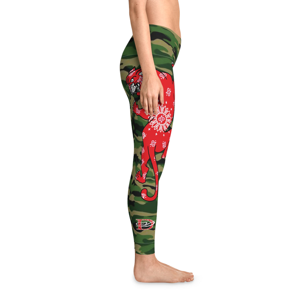 Climbing Bandana Panther Stretchy Camo Leggings