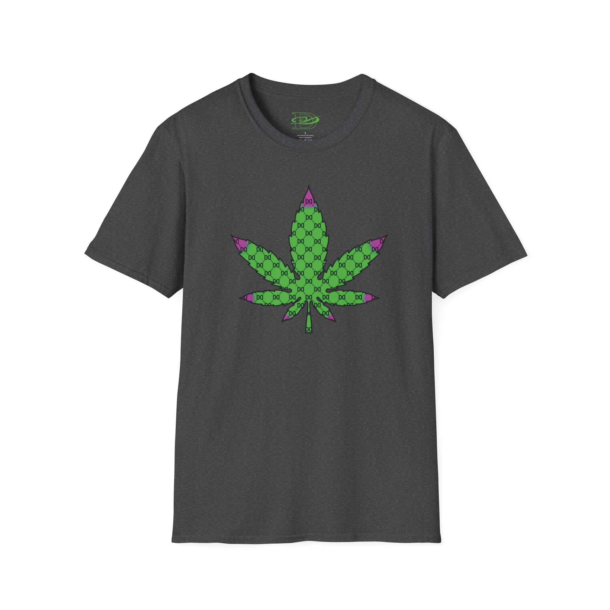 Cannabis Leaf w/the DD Monogram Unisex Softstyle T-Shirt