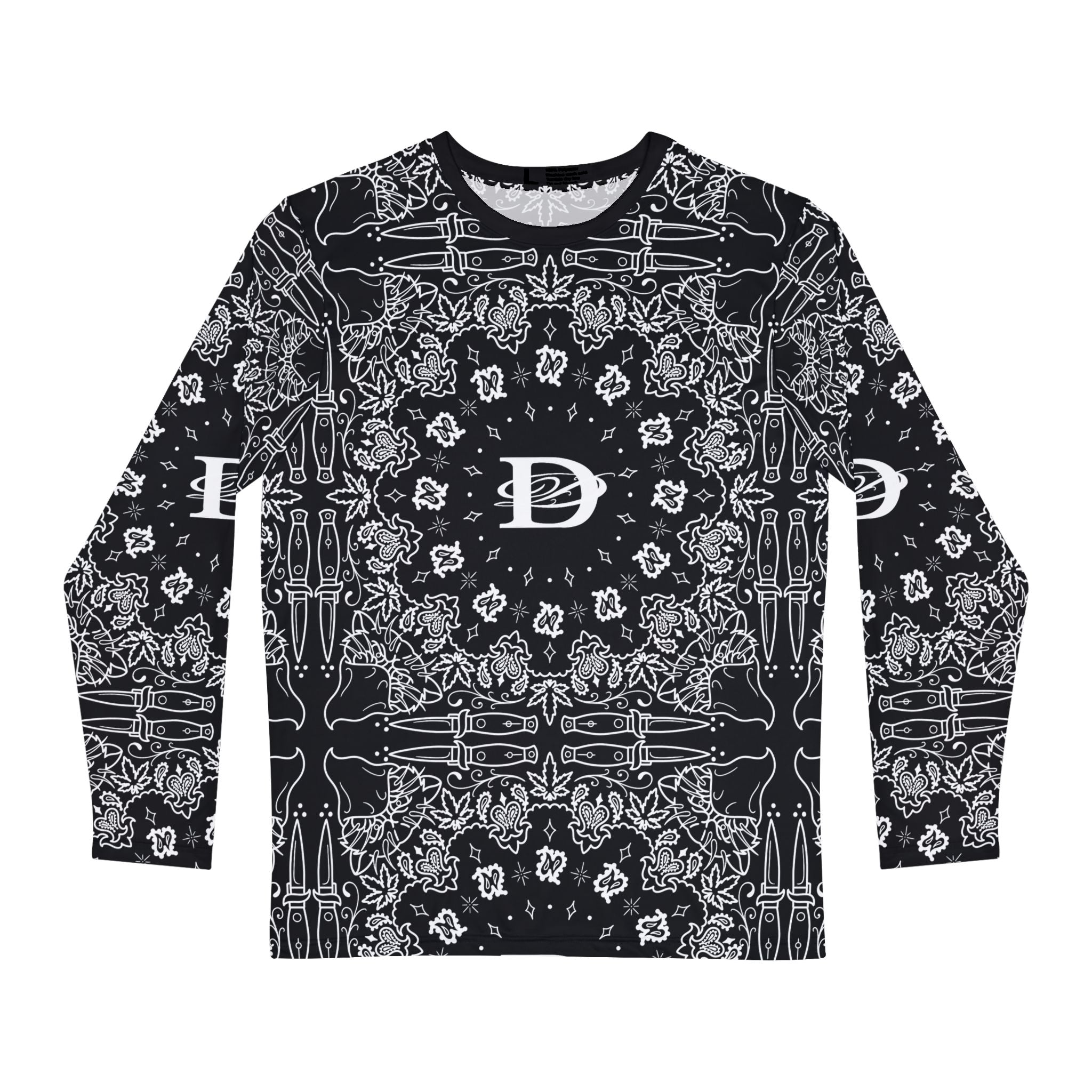 DD Custom Bandana Print Longsleeve Unisex T-Shirt AOP