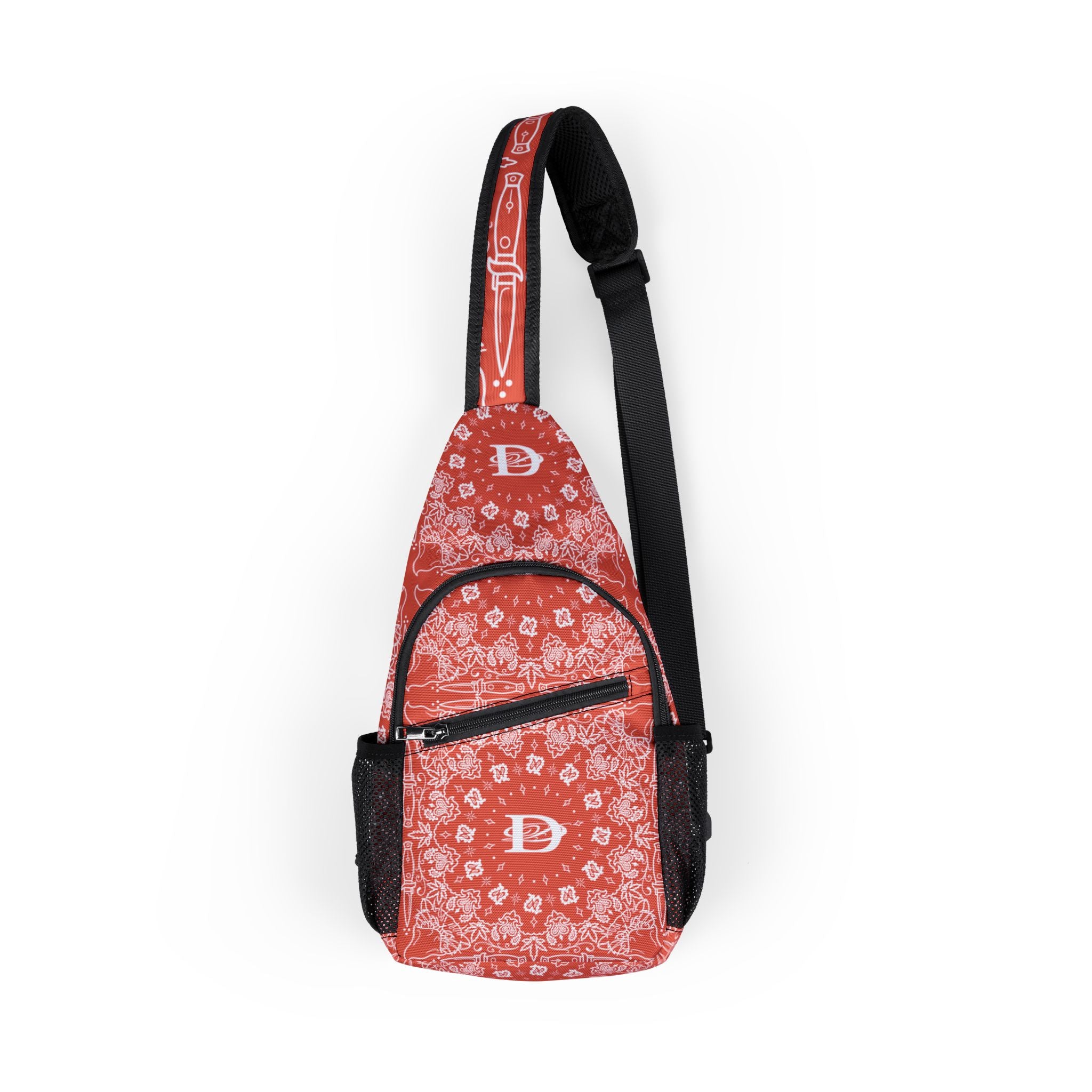 DD Custom Bandana Print Cross Body Bag AOP