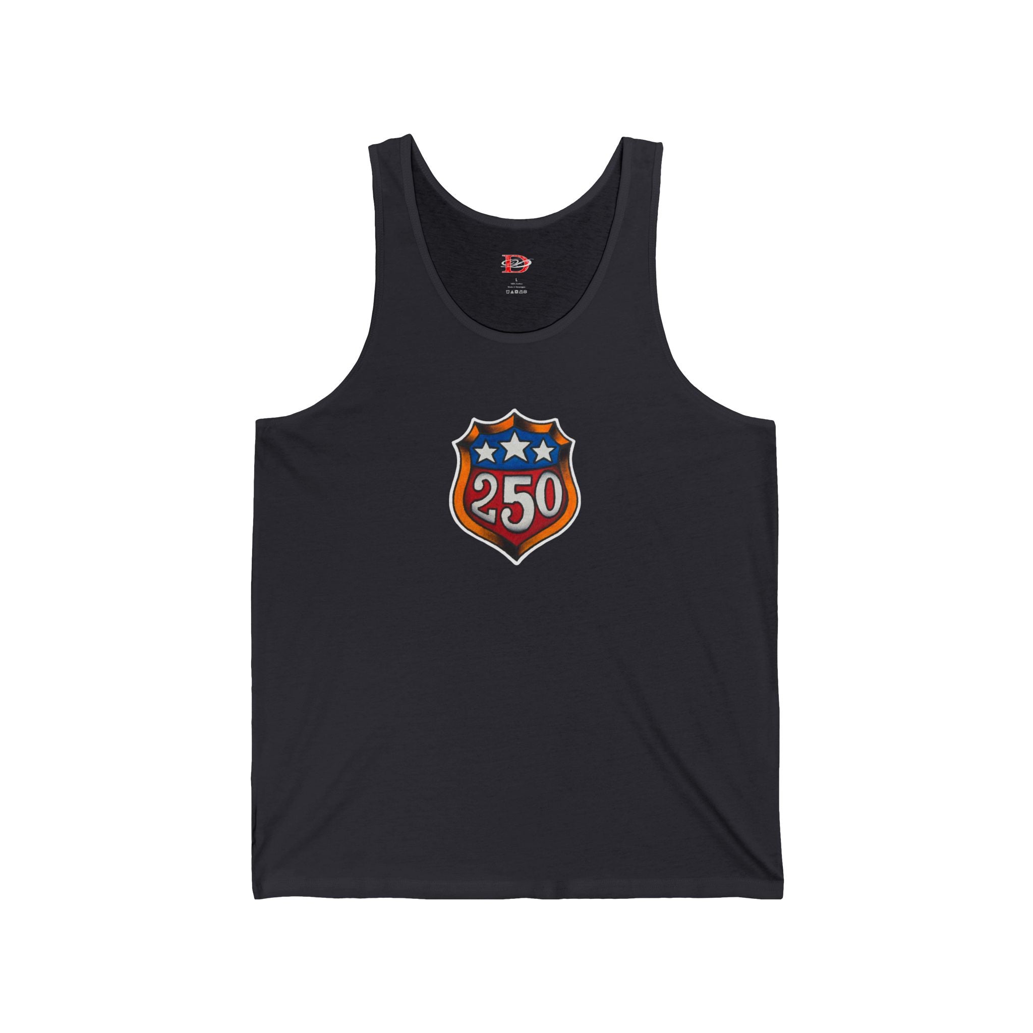 250th Anniversary Shield Tattoo Design Mens Tank Top