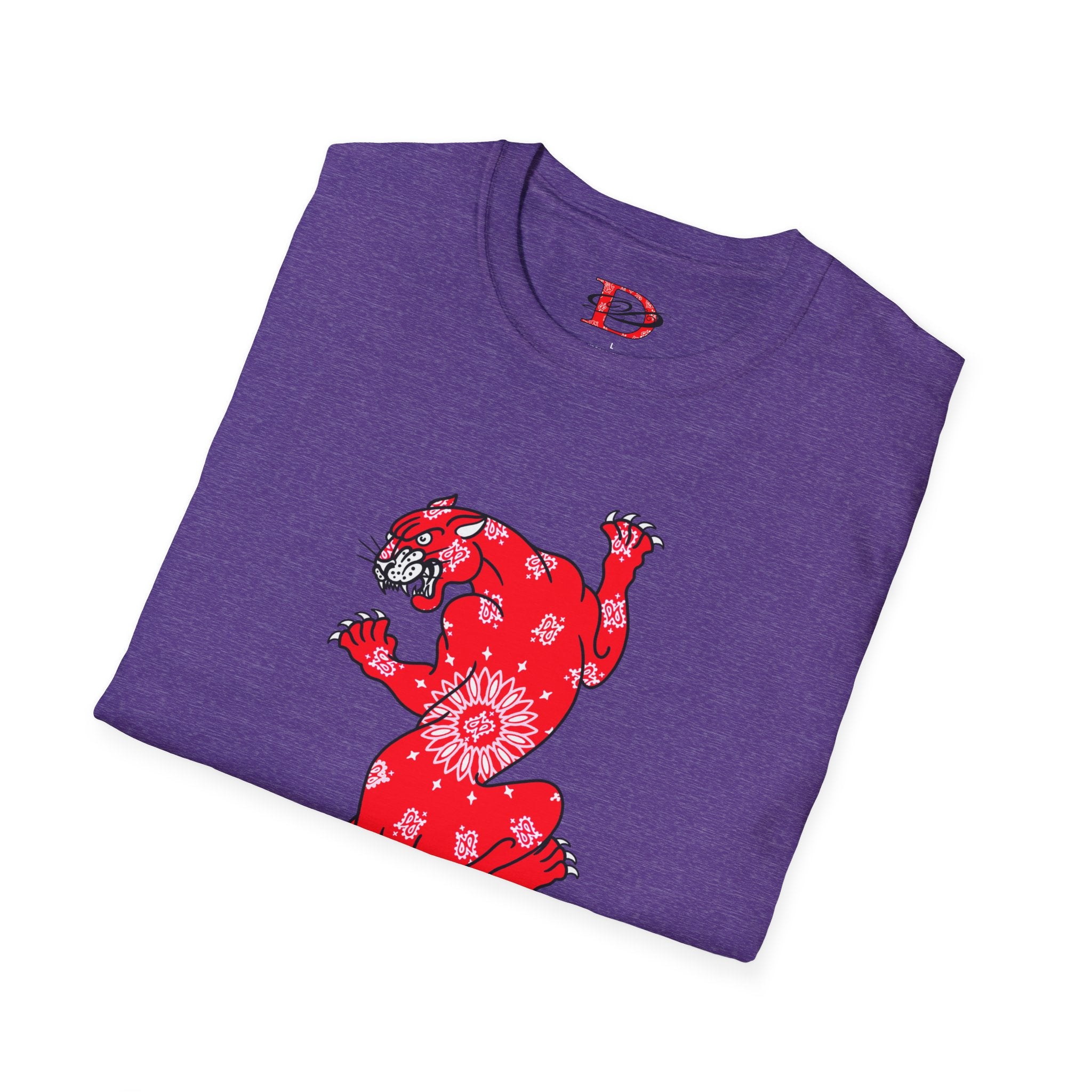 DD Climbing Panther w/Bandana Design Softstyle Unisex T-Shirt