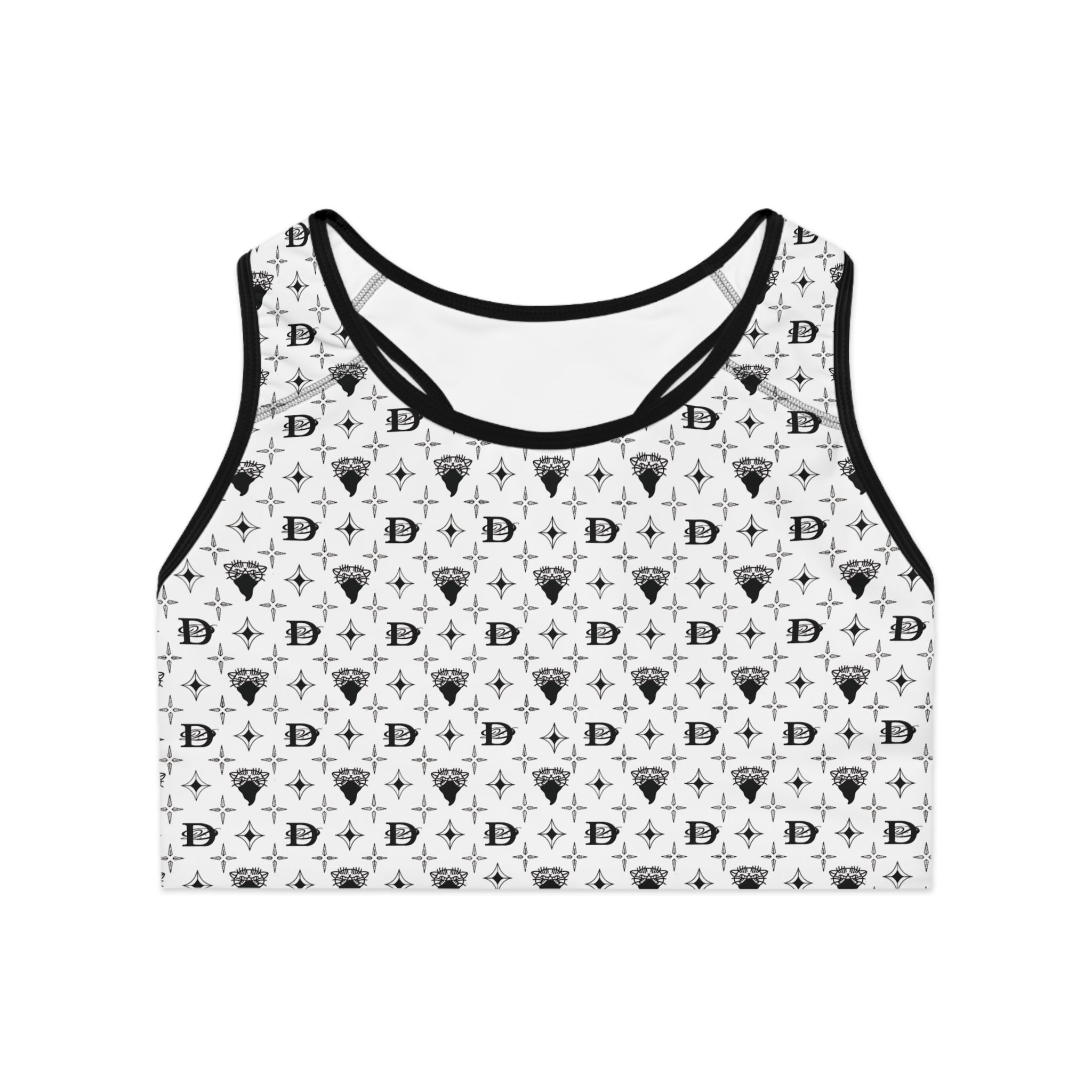 Bandito Panther Custom Monogram Print Sports Bra AOP