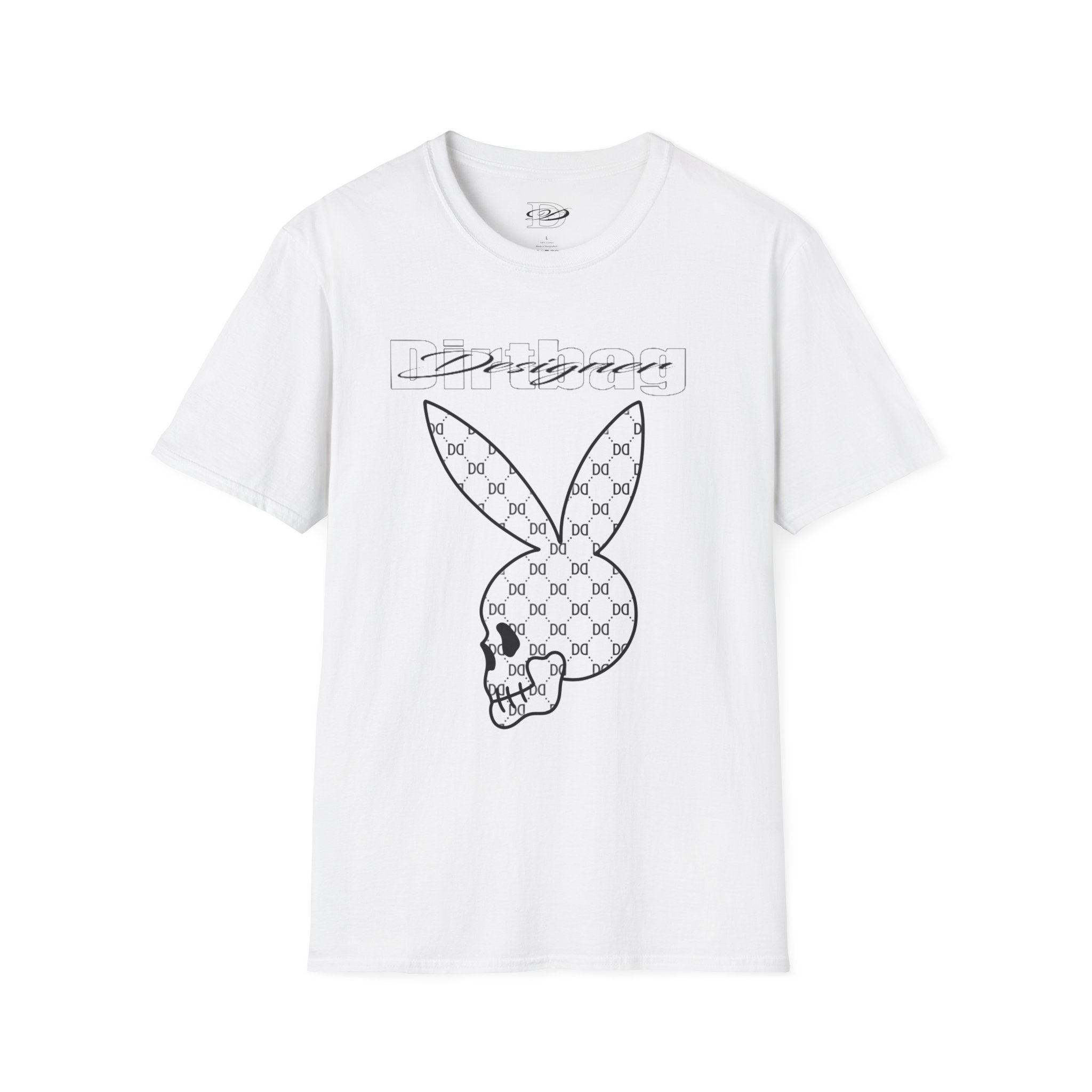 DD Monogram Bunny Skull Unisex Softstyle T- Shirt
