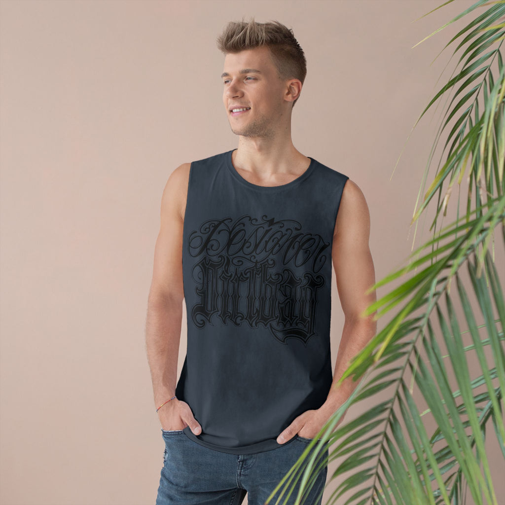 DD Custom Script Lettering w/Gothic Old English Unisex High Quality Barnard Tank
