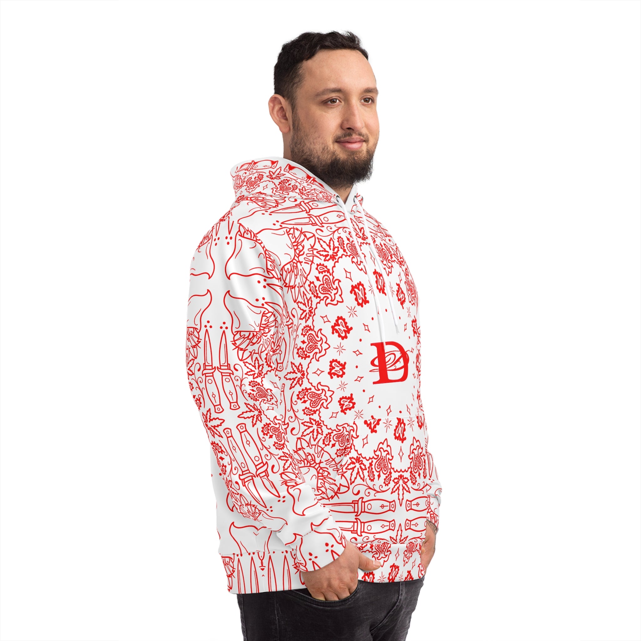 DD Custom Bandana Print Unisex Hoodie AOP
