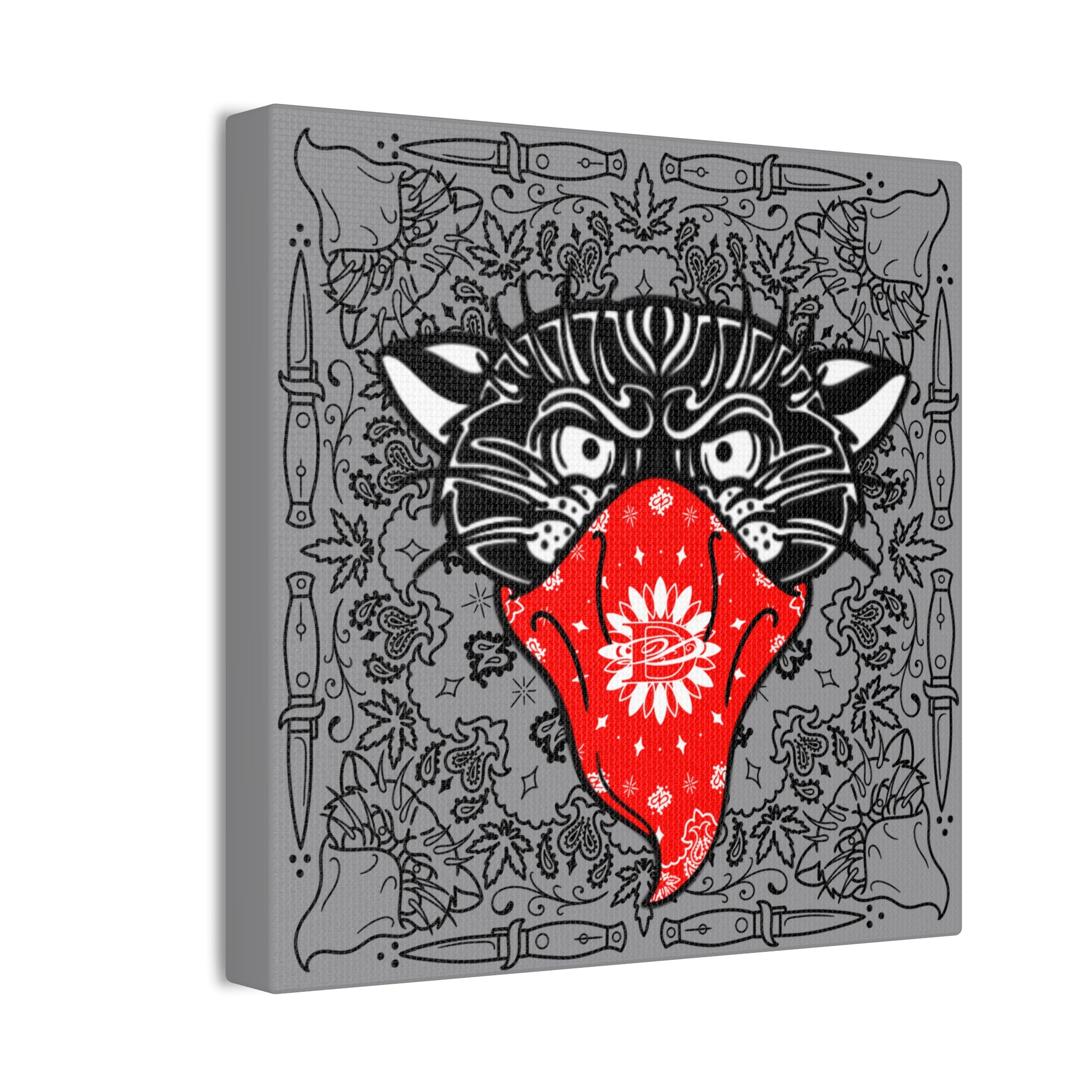 DD Custom Bandana Print Bandito Panther Canvas Wall Art