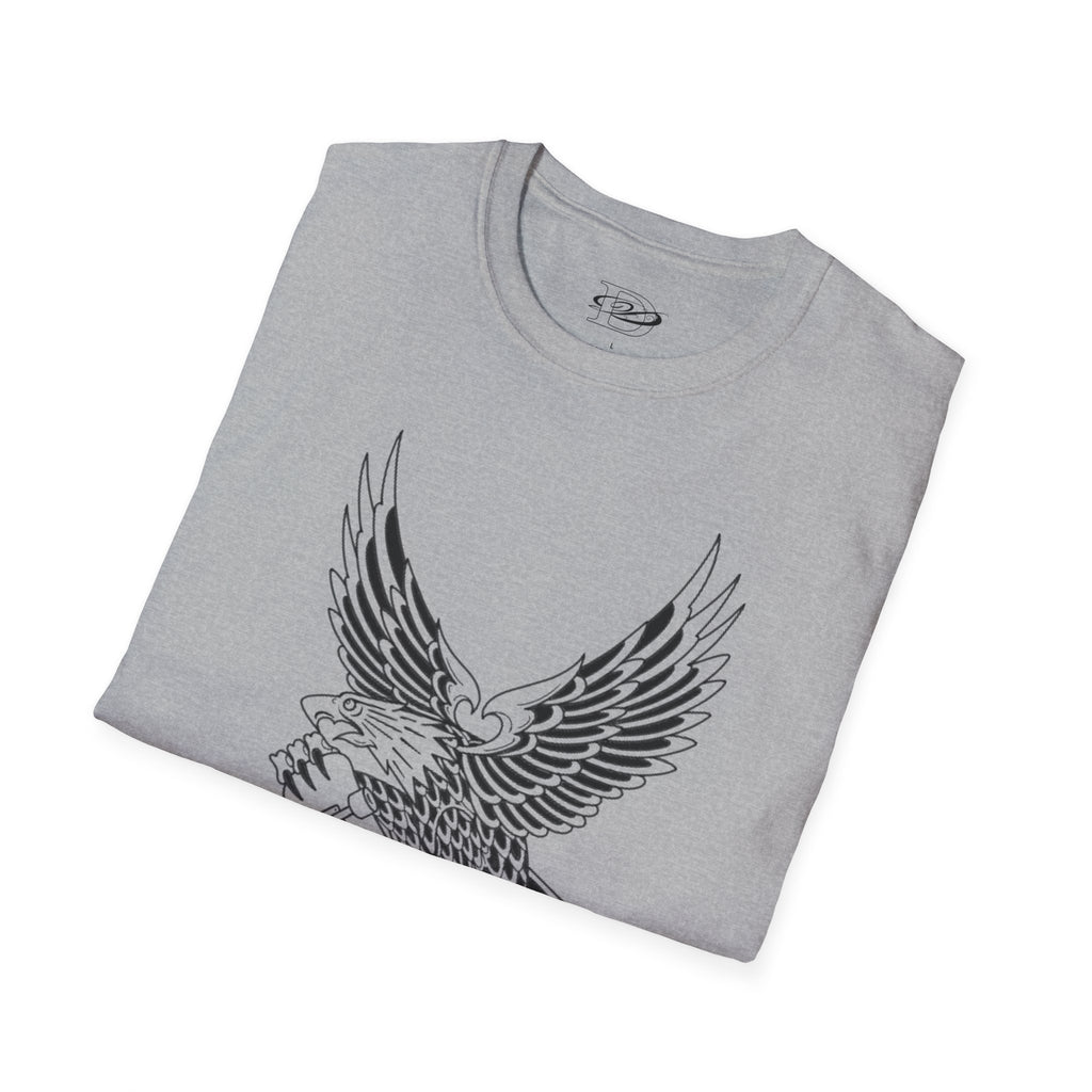 Skating Eagle Grinding on Colfax Unisex Softstyle T-Shirt