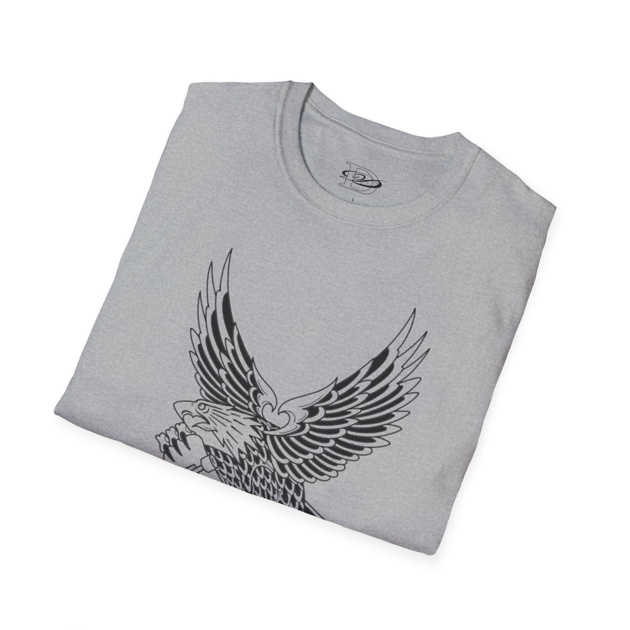 Skating Eagle Grinding on Colfax Unisex Softstyle T-Shirt