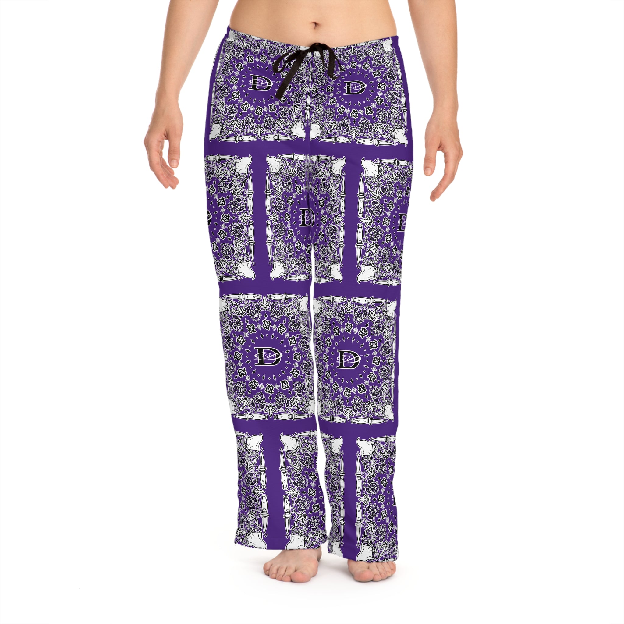 DD Custom Bandana Print Women's Pajama Pants AOP