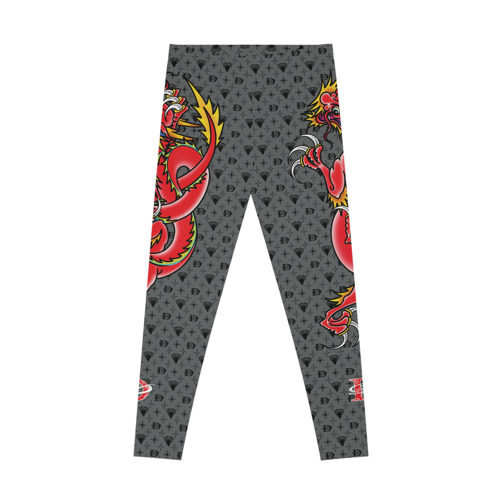 Bandito Panther Custom Monogram W/Custom Dragon Women's Casual Leggings AOP