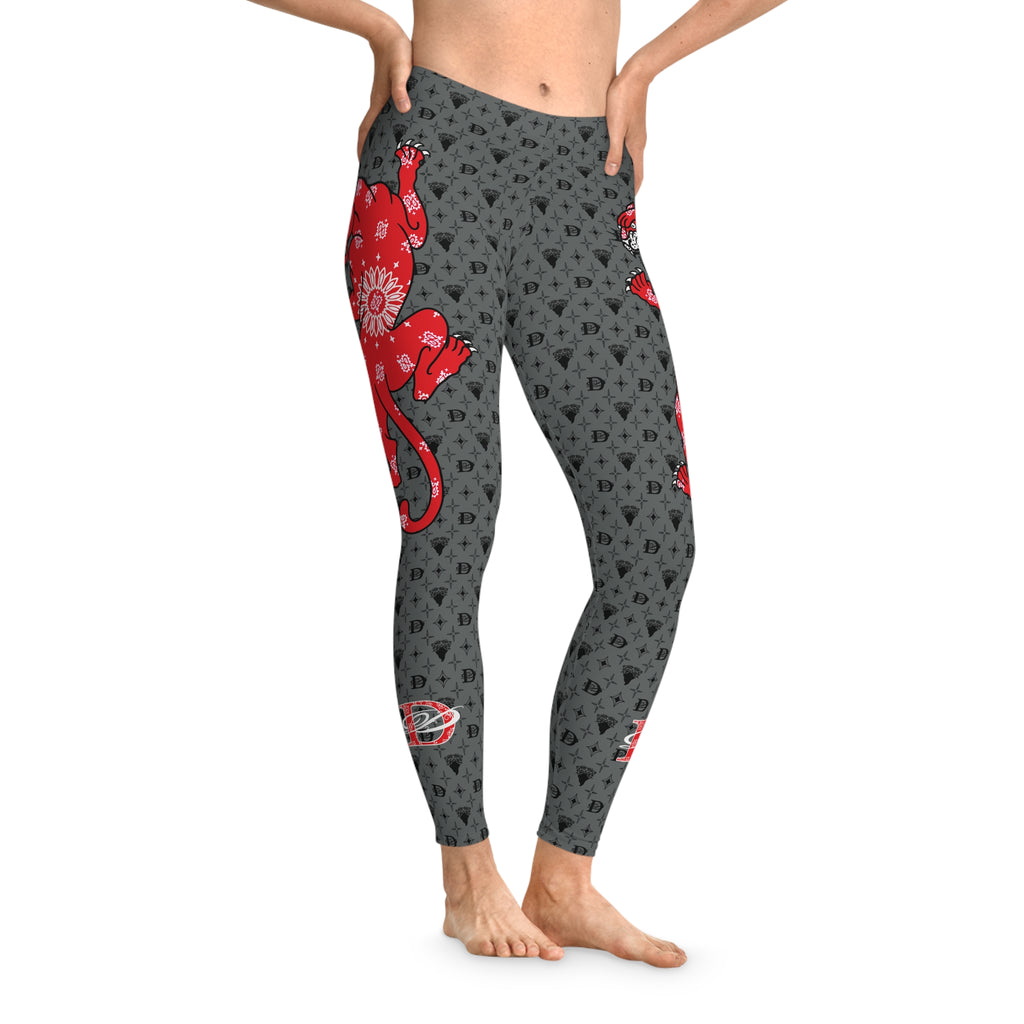 Bandito Panther Custom Monogram W/Climbing Bandana Panther Women's Casual Leggings AOP