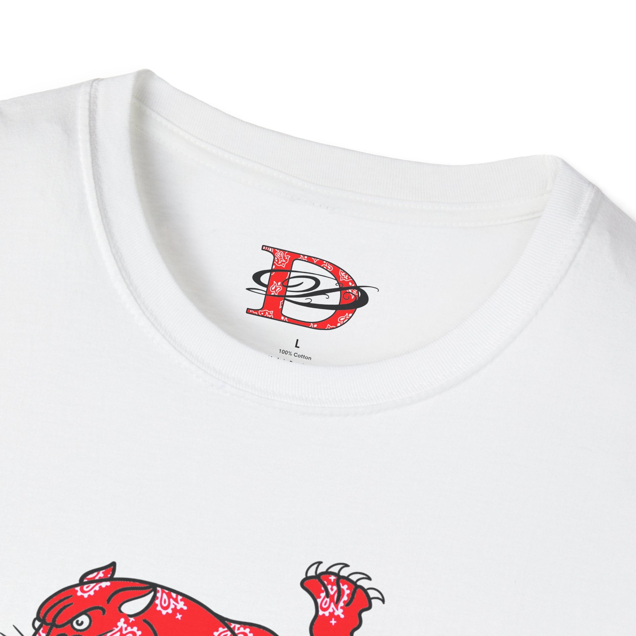 DD Climbing Panther w/Bandana Design Softstyle Unisex T-Shirt