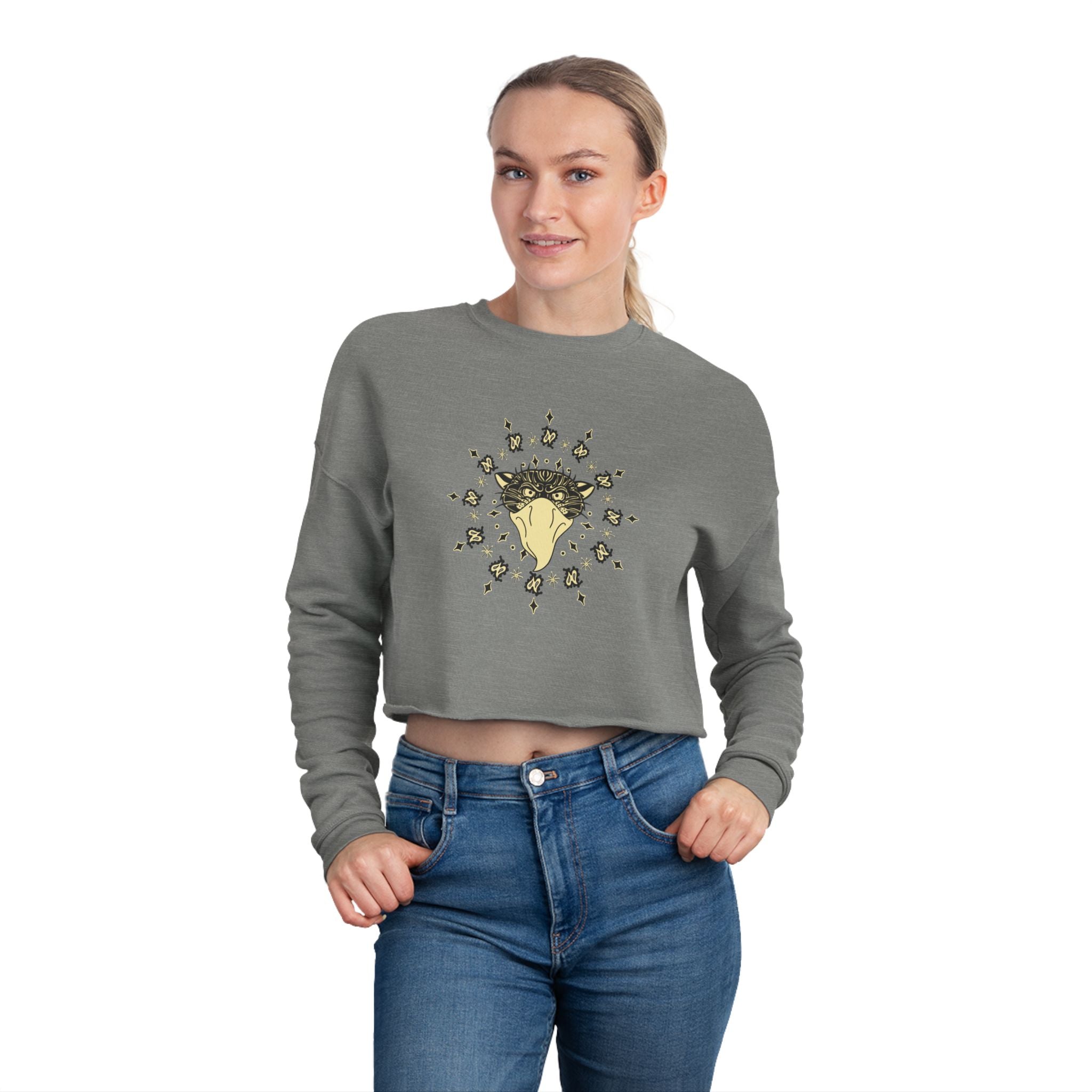 Bandito Panther w/ Paisley Cropped Sweatshirt