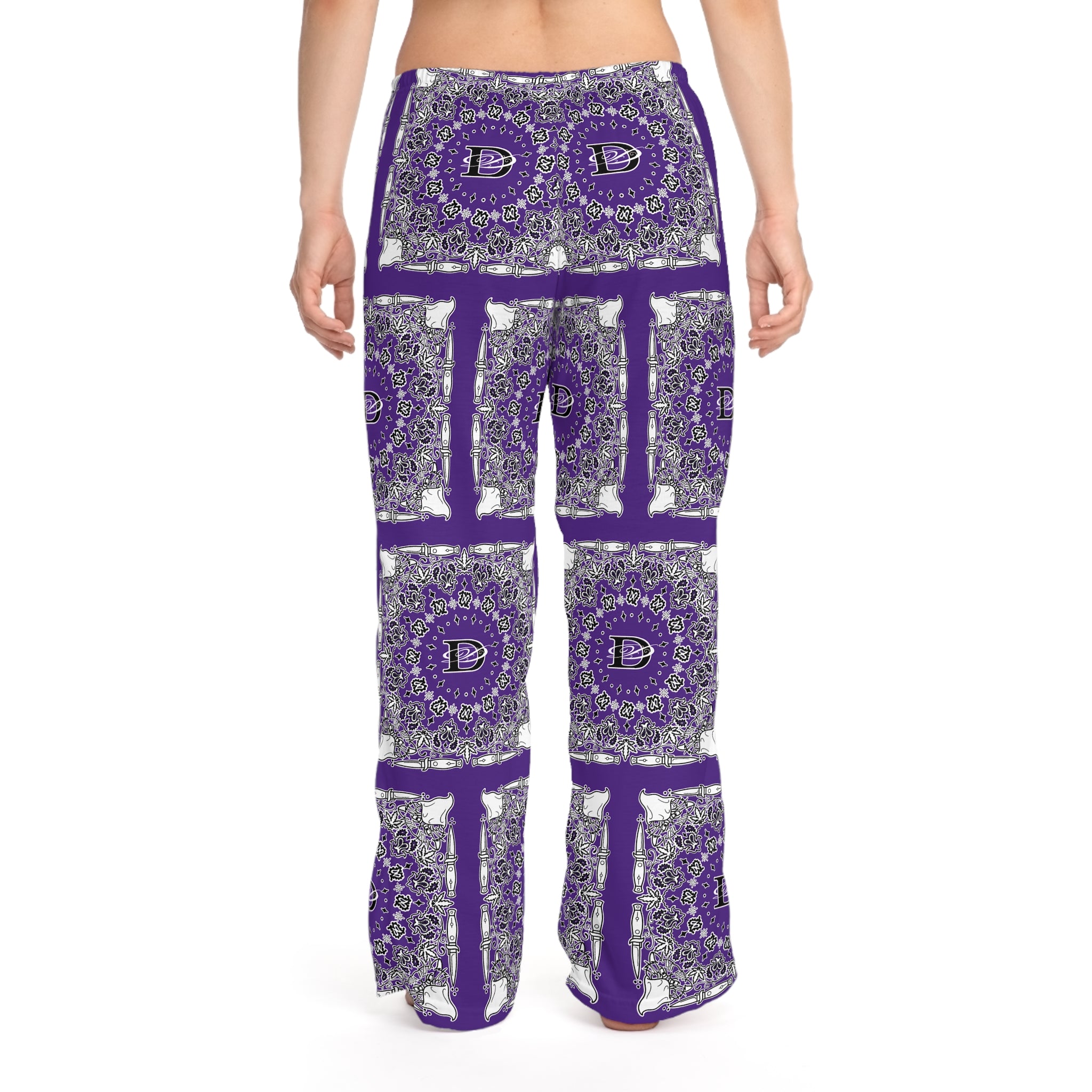 DD Custom Bandana Print Women's Pajama Pants AOP