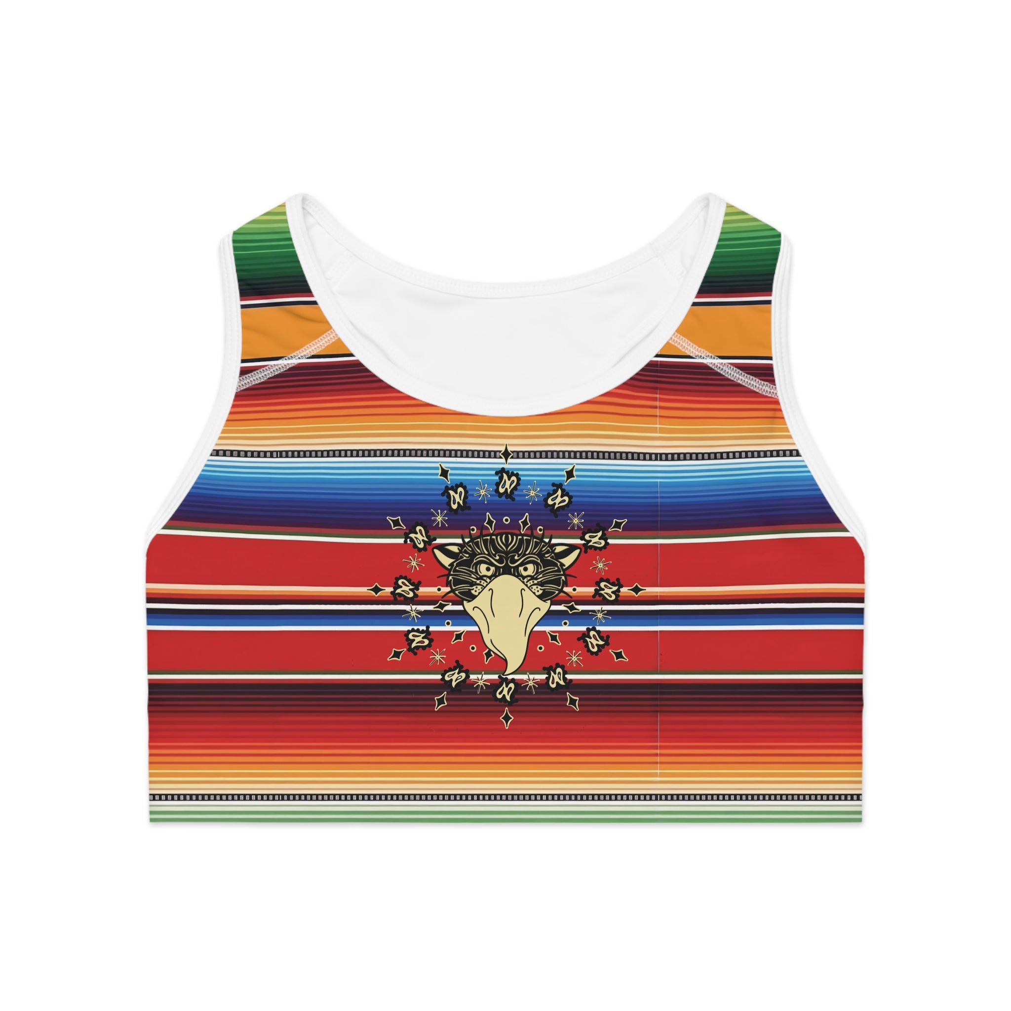 Bandito Panther Paisley Print Sports Bra AOP