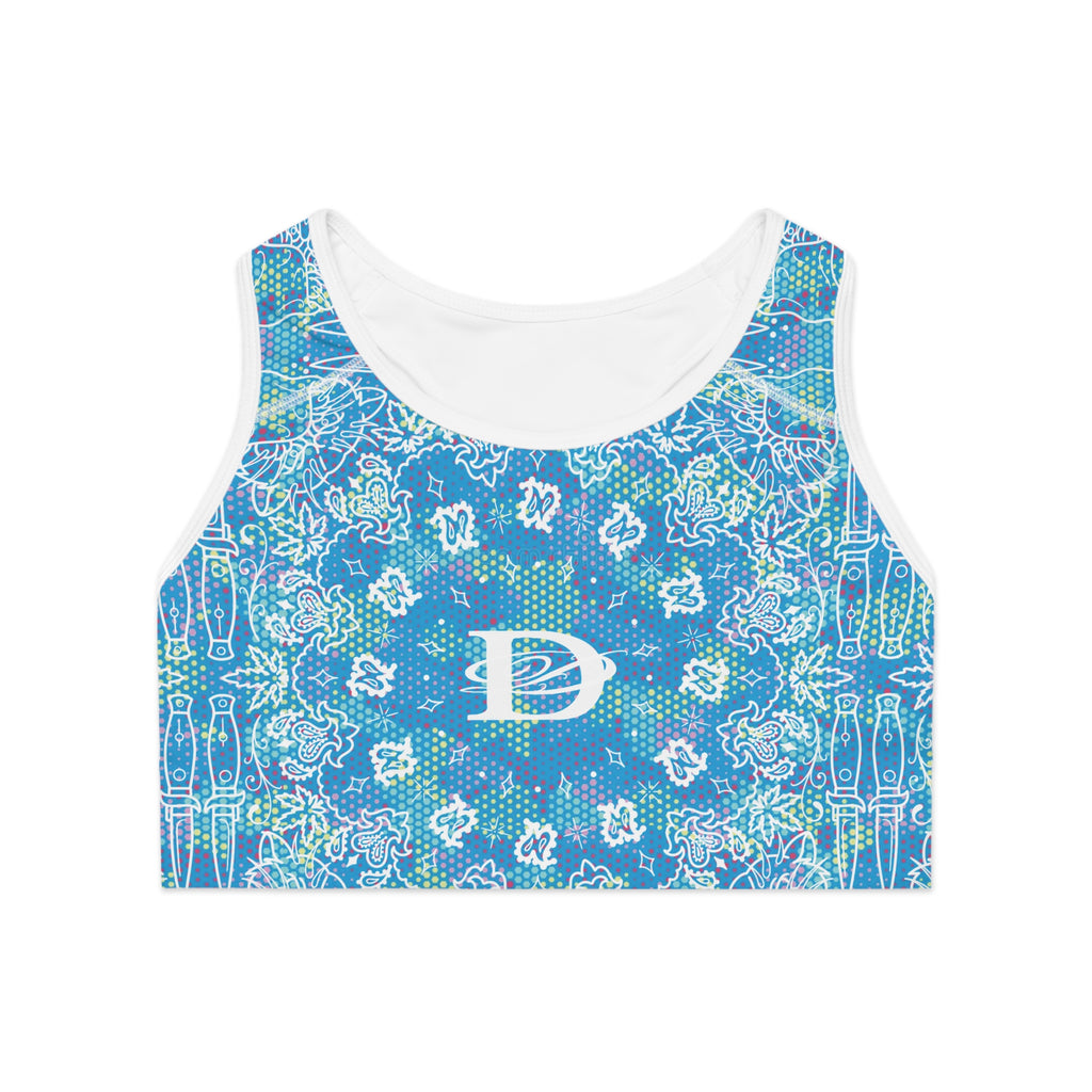 DD Custom Bandana Print W/ Digital Camo Sports Bra AOP
