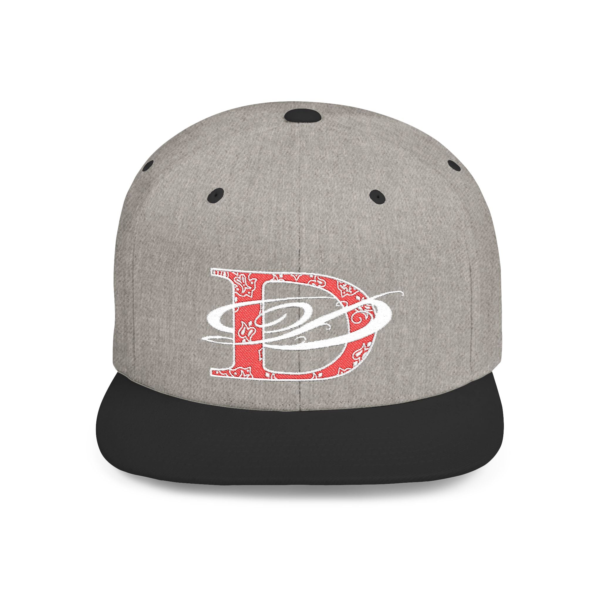 DD Bandana Logo Flat Bill Snapback Cap Streetwear, Tattoo, Designer, Fashion, Embroidery