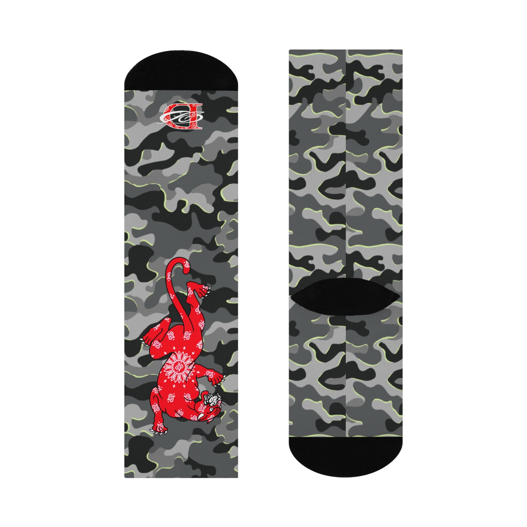 DD Climbing Panther Urban Camo Crew Socks AOP