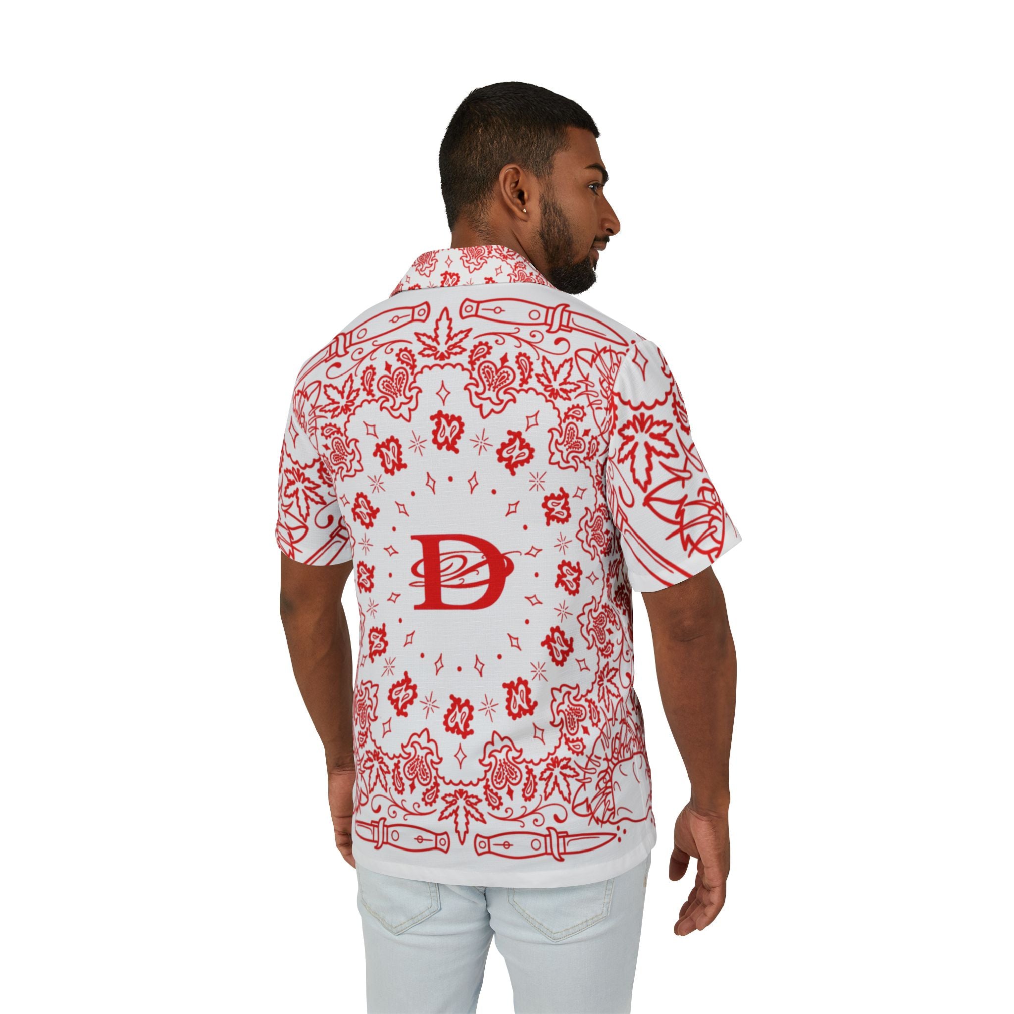 DD Custom Bandana Print Hawaiian Shirt AOP