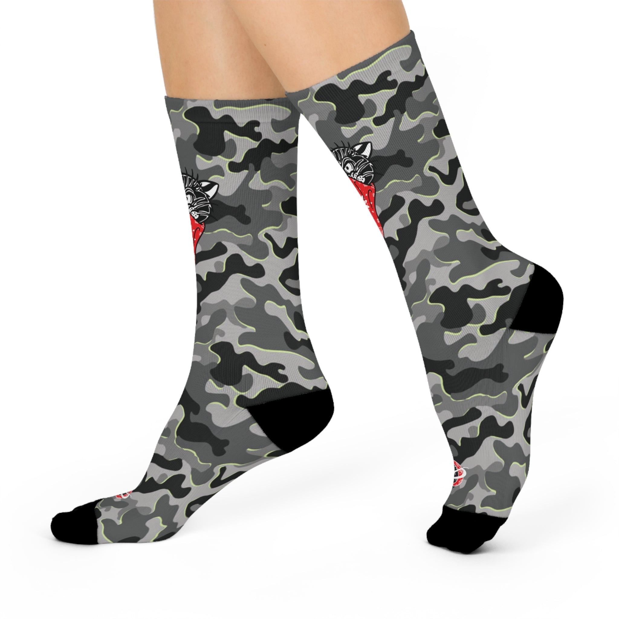 Bandito Panther Urban Camo Crew Socks AOP