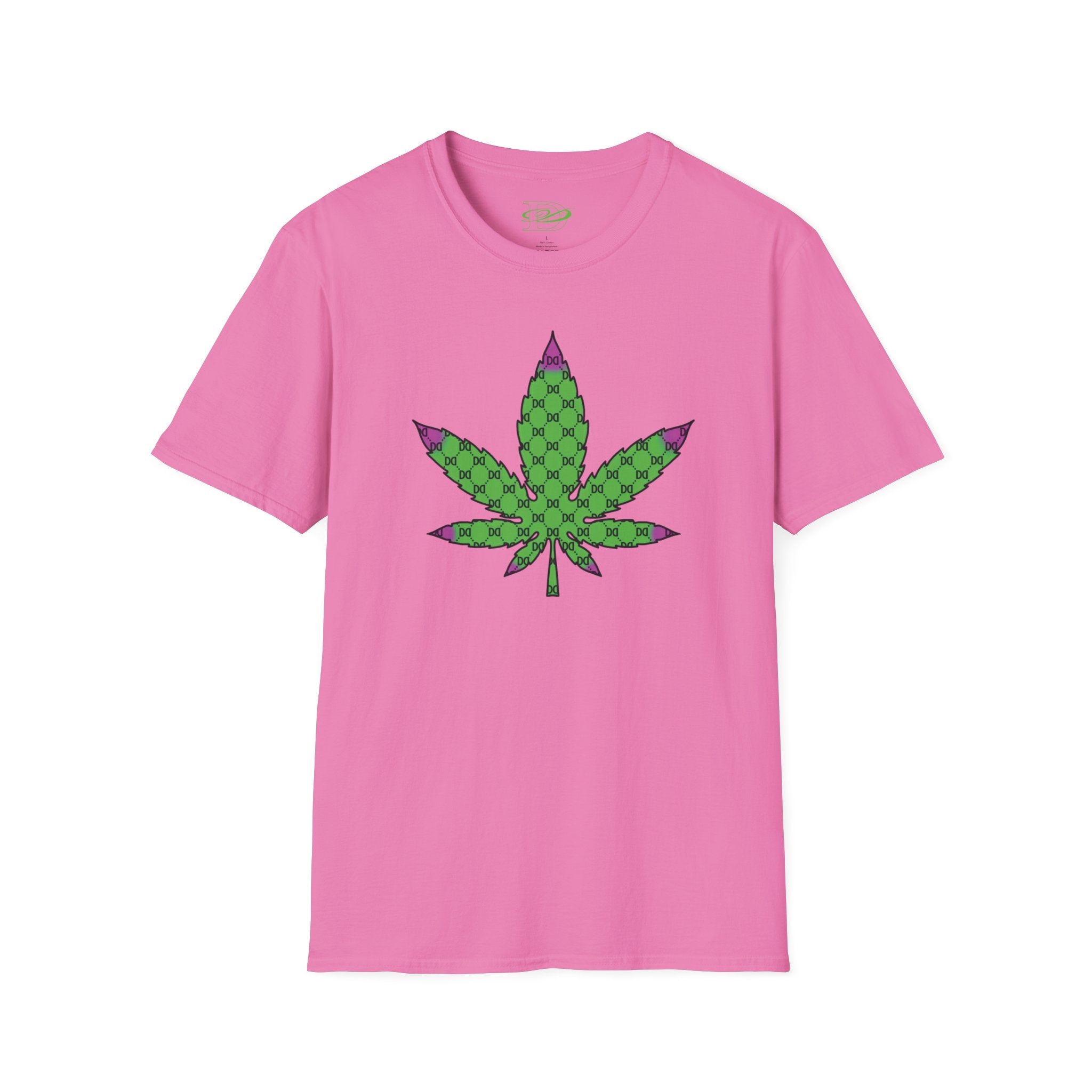Cannabis Leaf w/the DD Monogram Unisex Softstyle T-Shirt